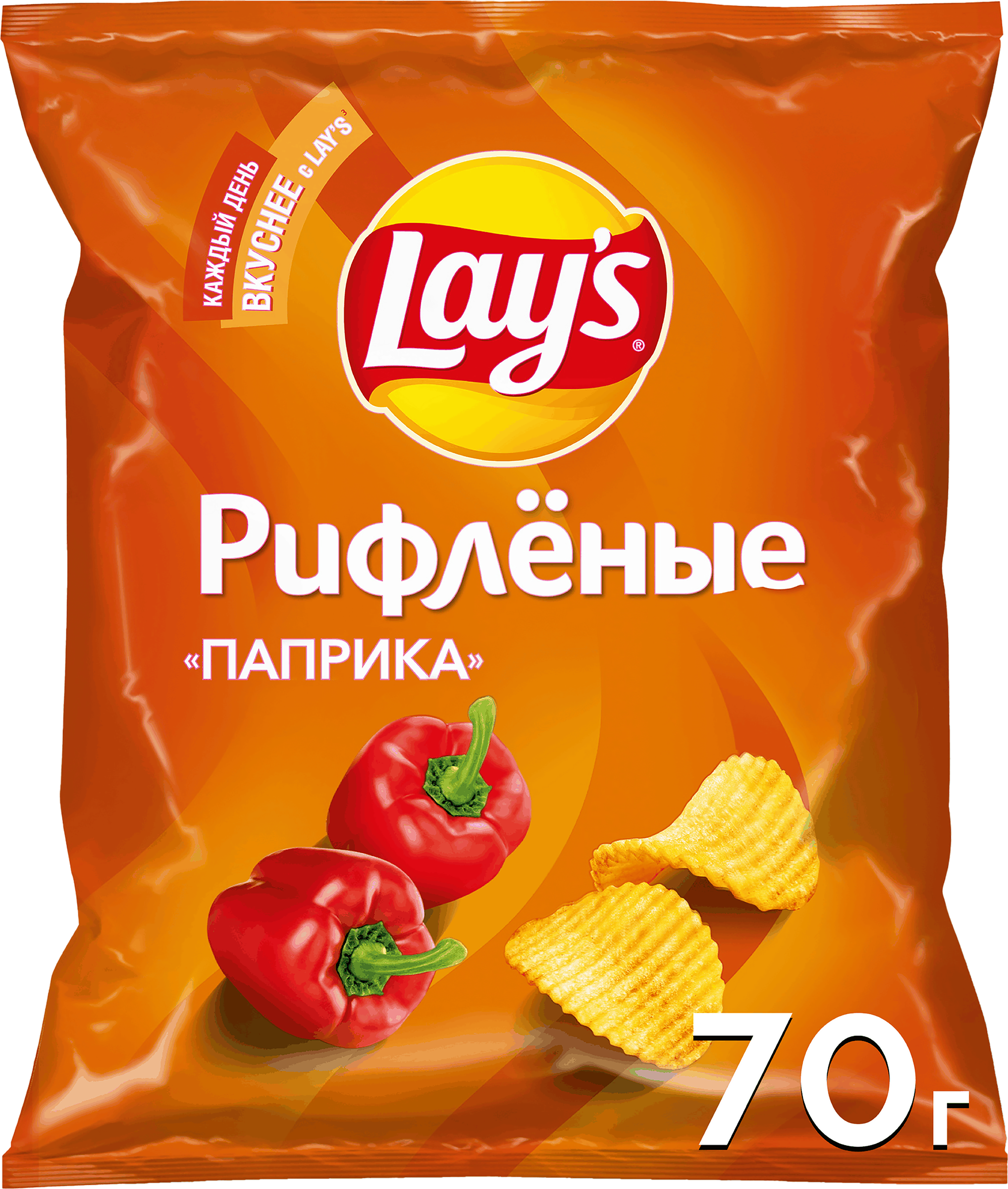 Изображение товара Чипсы картофельные Rифленые со вкусом паприки 70г LAY'S Изображение товара Чипсы картофельные Rифленые со вкусом паприки 70г LAY'S