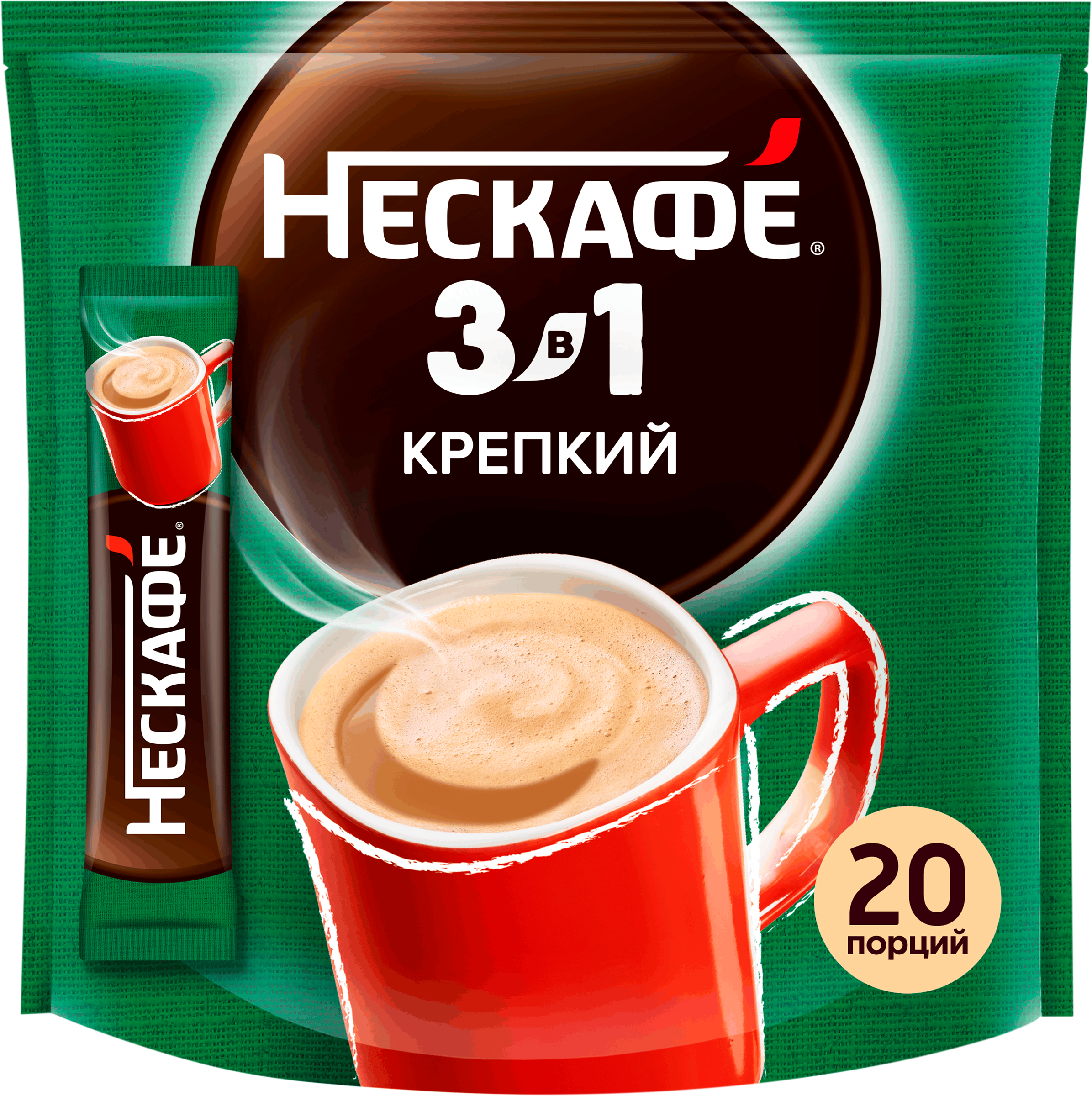 Изображение товара Кофейный растворимый напиток НЕСКАФЕ Крепкий 3в1, насыщенный вкус и аромат Изображение товара Кофейный растворимый напиток НЕСКАФЕ Крепкий 3в1, насыщенный вкус и аромат