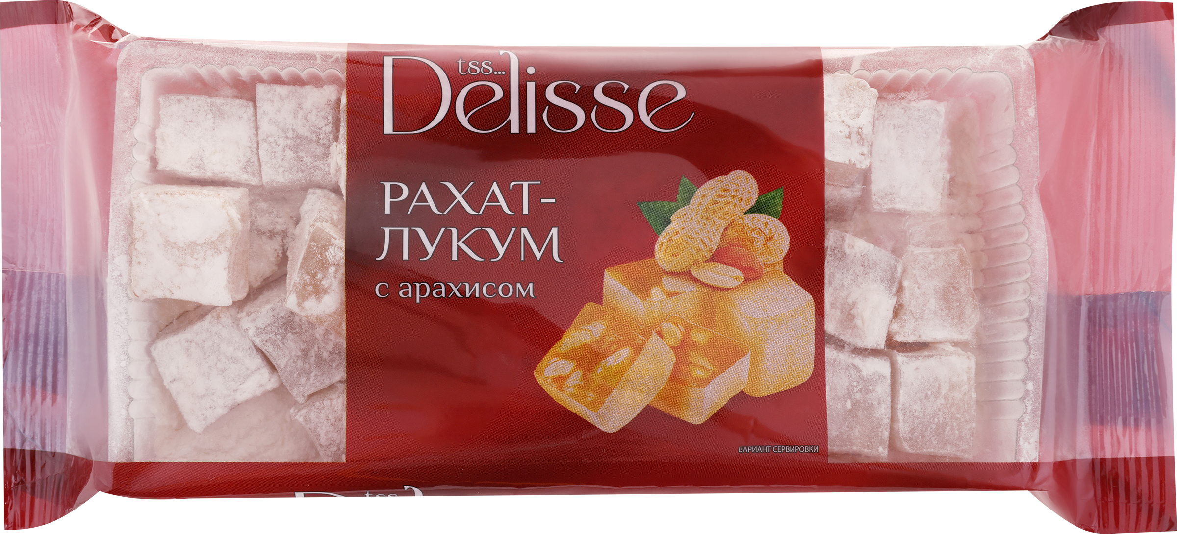 Изображение товара Рахат-лукум DELISSE с арахисом 250г натуральный десерт Изображение товара Рахат-лукум DELISSE с арахисом 250г натуральный десерт