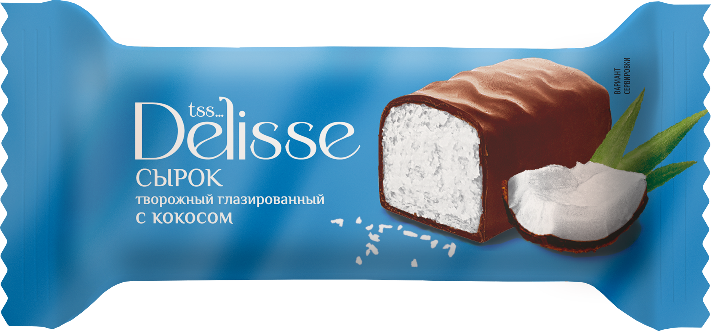 Изображение товара Сырок творожный глазированный DELISSE с кокосом 26% без змж 40г Изображение товара Сырок творожный глазированный DELISSE с кокосом 26% без змж 40г