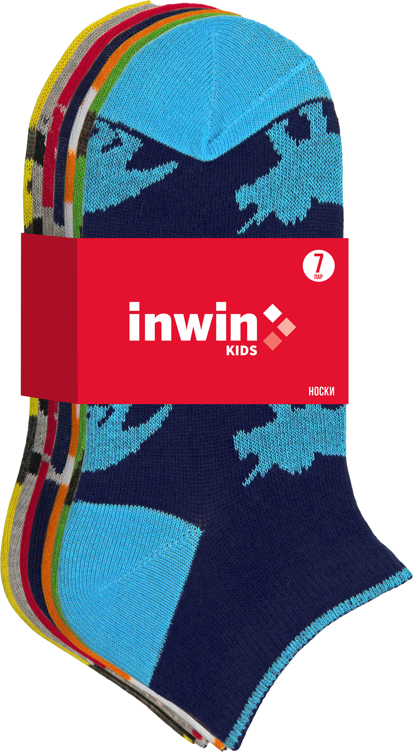 Изображение товара Носки детские INWIN Дино р. 14–22, Арт. FKSB-07-DI, 7пар
