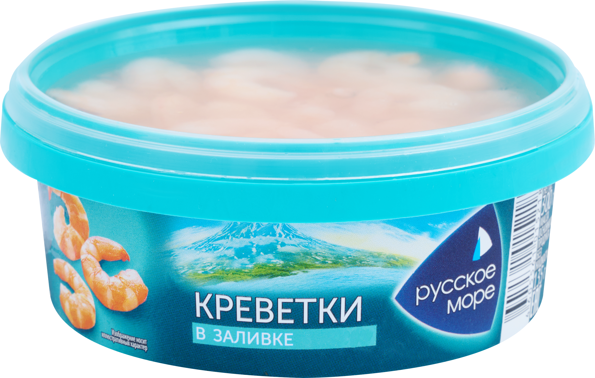 Изображение товара Креветки РУССКОЕ МОРЕ мясо в заливке 300г - натуральный продукт для салатов и закусок