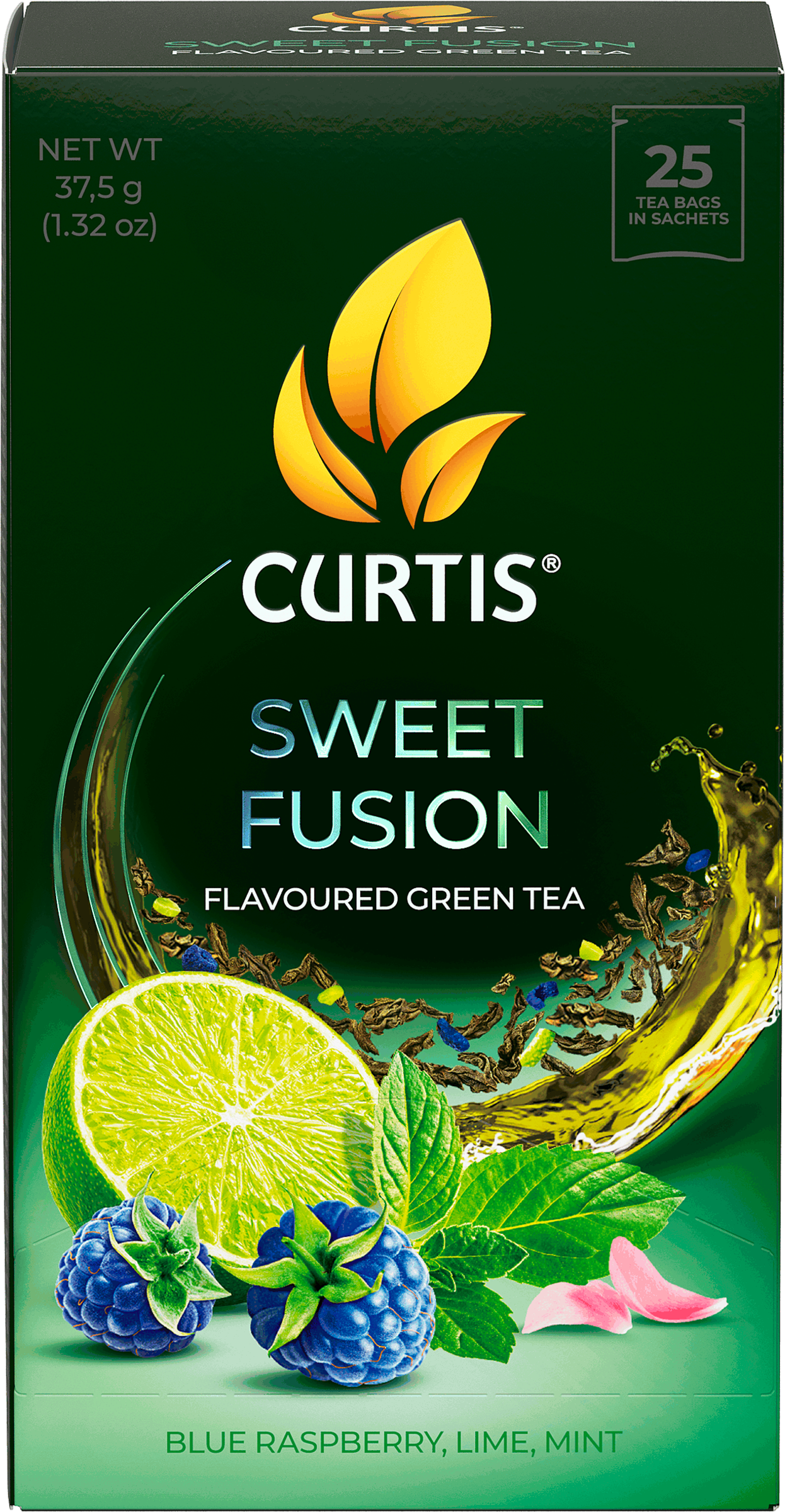 Изображение товара Зеленый чай CURTIS Sweet Fusion арома 25 пакетов для бодрости и вдохновения Изображение товара Зеленый чай CURTIS Sweet Fusion арома 25 пакетов для бодрости и вдохновения