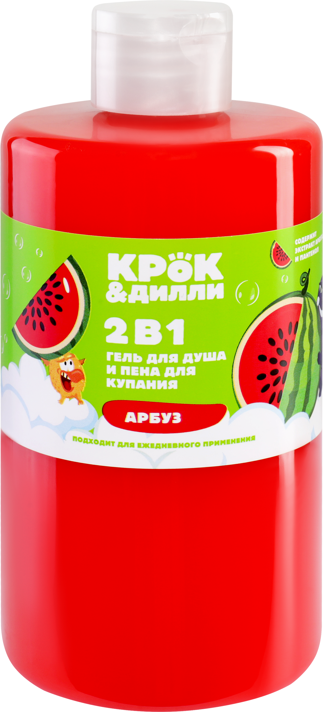 Изображение товара Гель для душа и пена для купания КРОК&ДИЛЛИ 2в1 Арбуз 460мл для детей