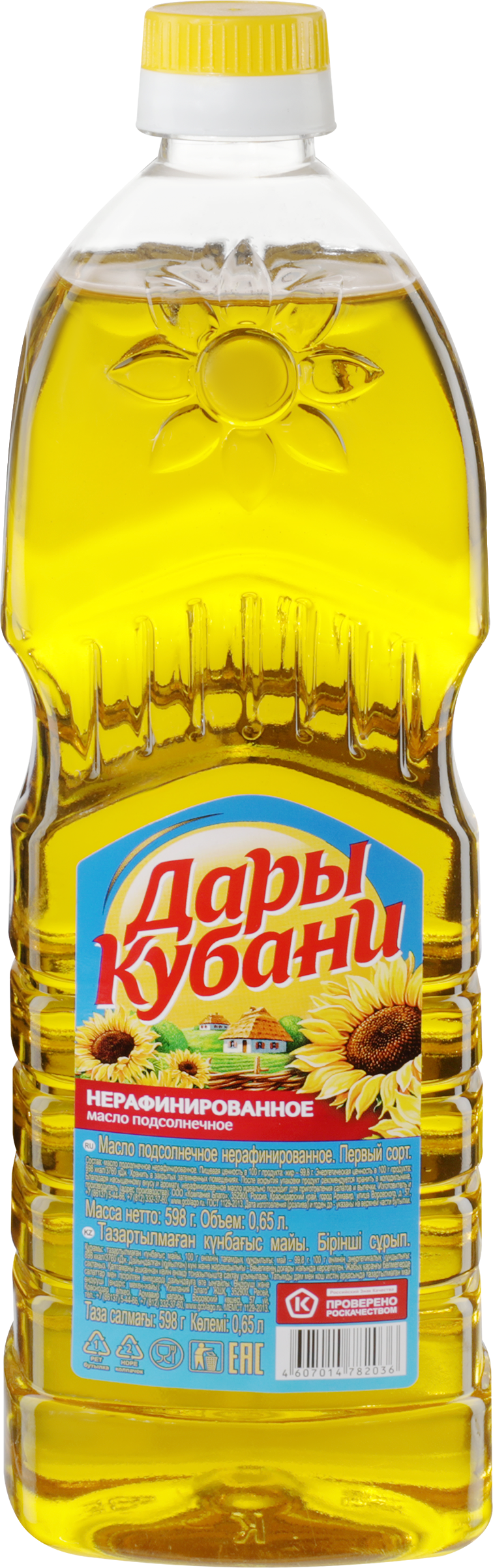 Изображение товара Нерафинированное подсолнечное масло ДАРЫ КУБАНИ 650 мл для салатов и заправок Изображение товара Нерафинированное подсолнечное масло ДАРЫ КУБАНИ 650 мл для салатов и заправок
