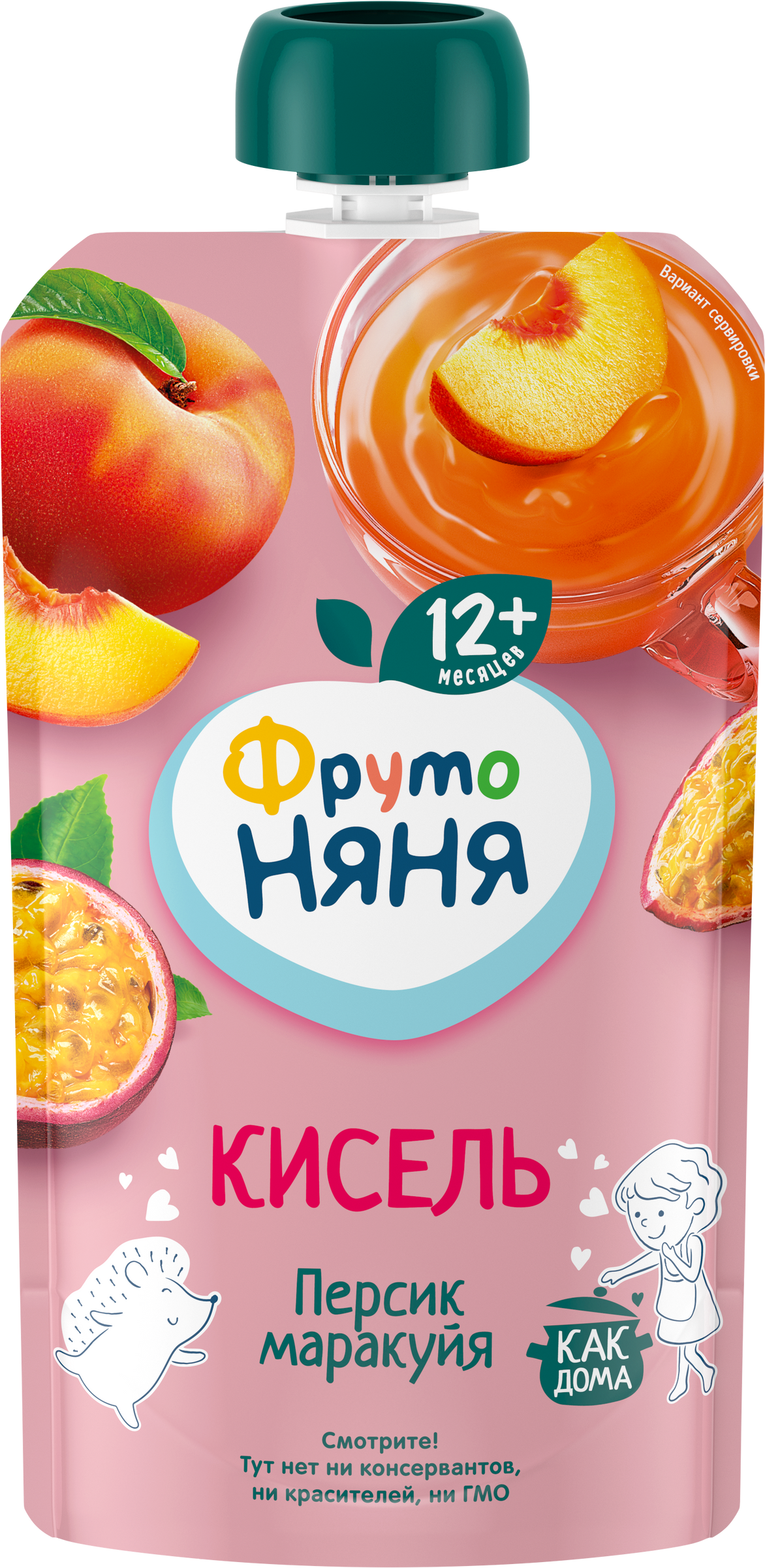 Изображение товара Детский фруктовый кисель ФРУТОНЯНЯ Персик и Маракуйя, 130мл, натуральное питание Изображение товара Детский фруктовый кисель ФРУТОНЯНЯ Персик и Маракуйя, 130мл, натуральное питание