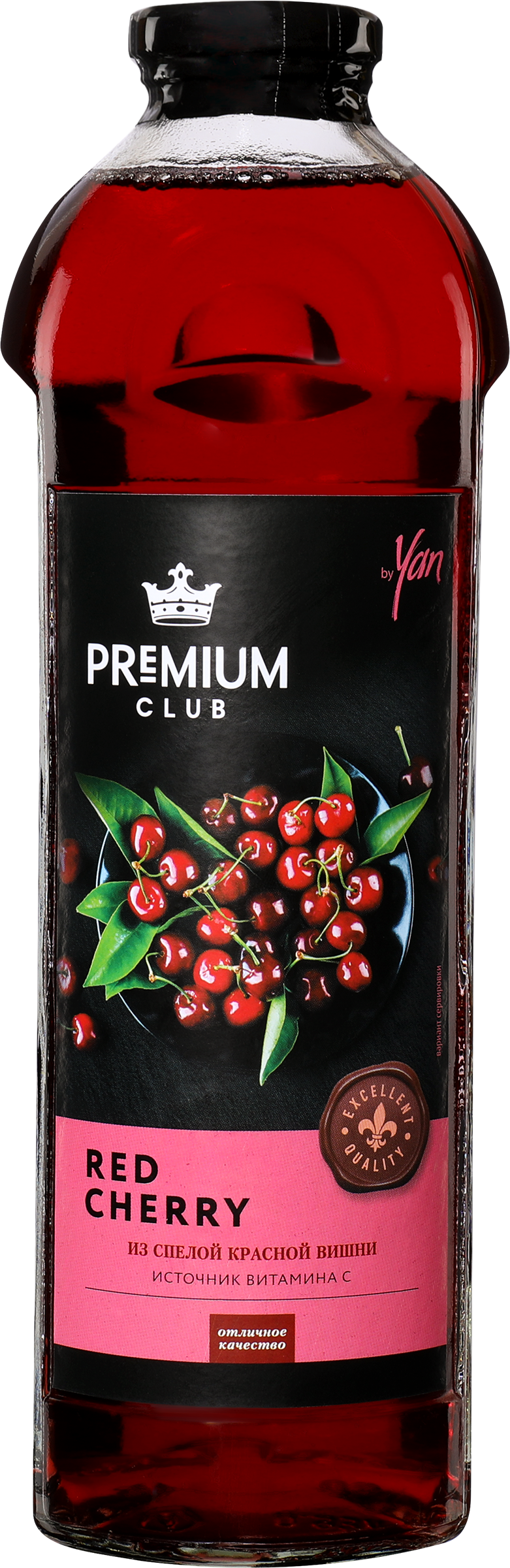 Изображение товара Нектар PREMIUM CLUB Вишневый в стеклянной бутылке, 0.93л