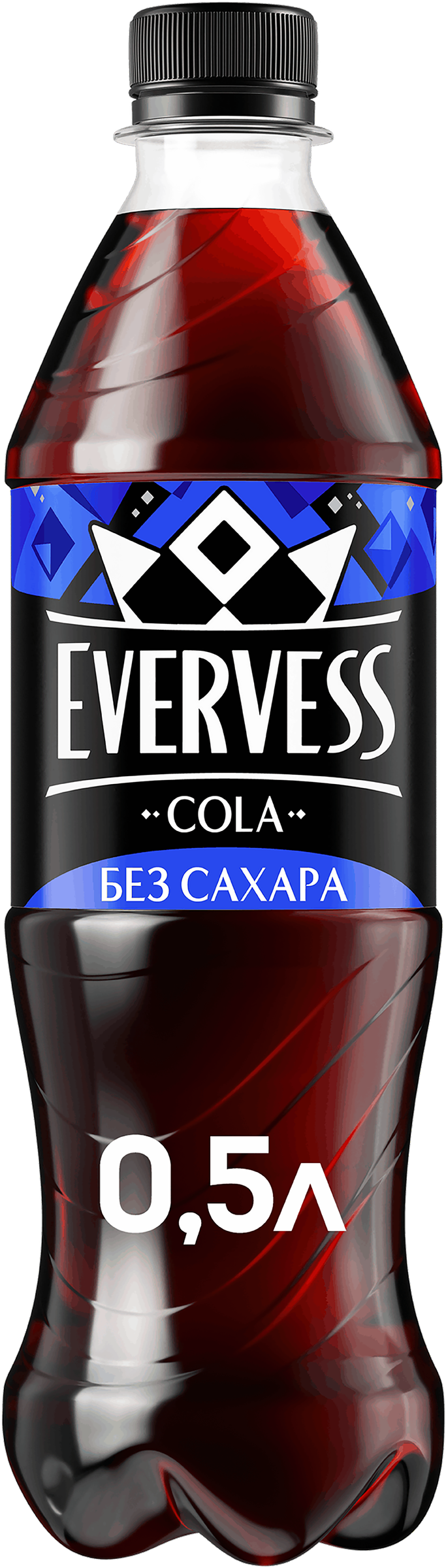 Изображение товара EVERVESS Cola Zero Sugar газированный напиток 0.5л без сахара Изображение товара EVERVESS Cola Zero Sugar газированный напиток 0.5л без сахара