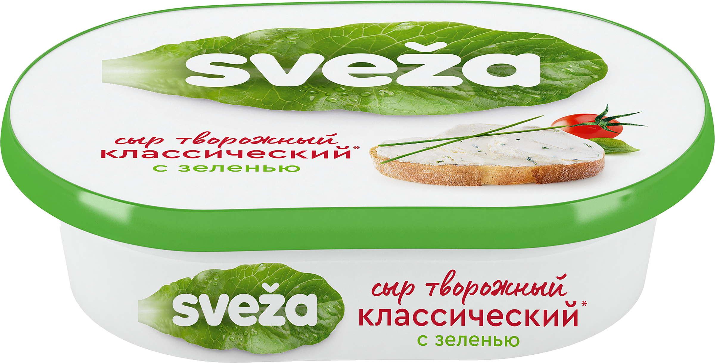 Изображение товара Сыр творожный SVEZA с зеленью 60% без змж 150г Изображение товара Сыр творожный SVEZA с зеленью 60% без змж 150г