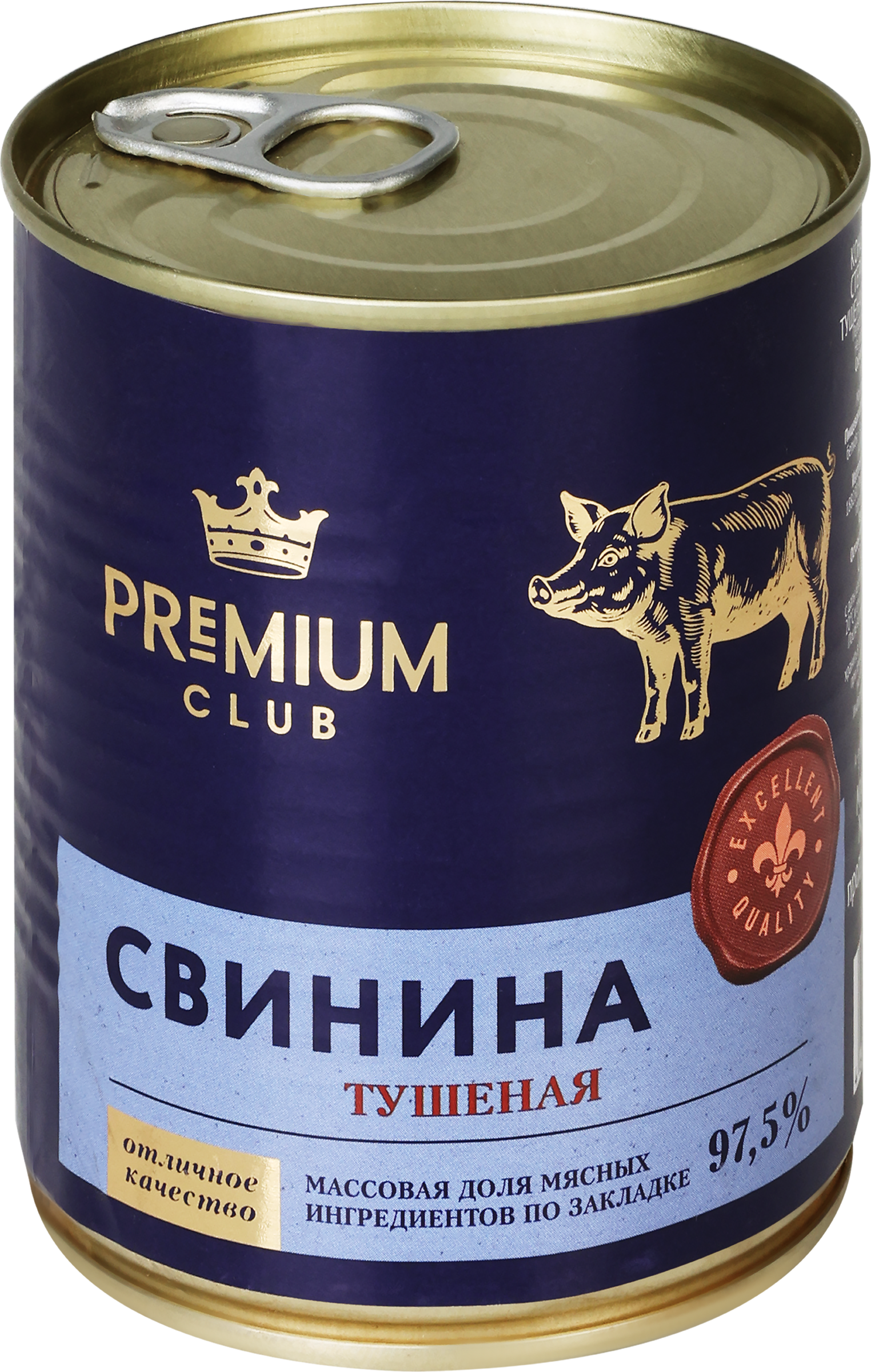 Изображение товара Свинина тушеная PREMIUM CLUB 338г вкусное готовое блюдо для гарнира Изображение товара Свинина тушеная PREMIUM CLUB 338г вкусное готовое блюдо для гарнира