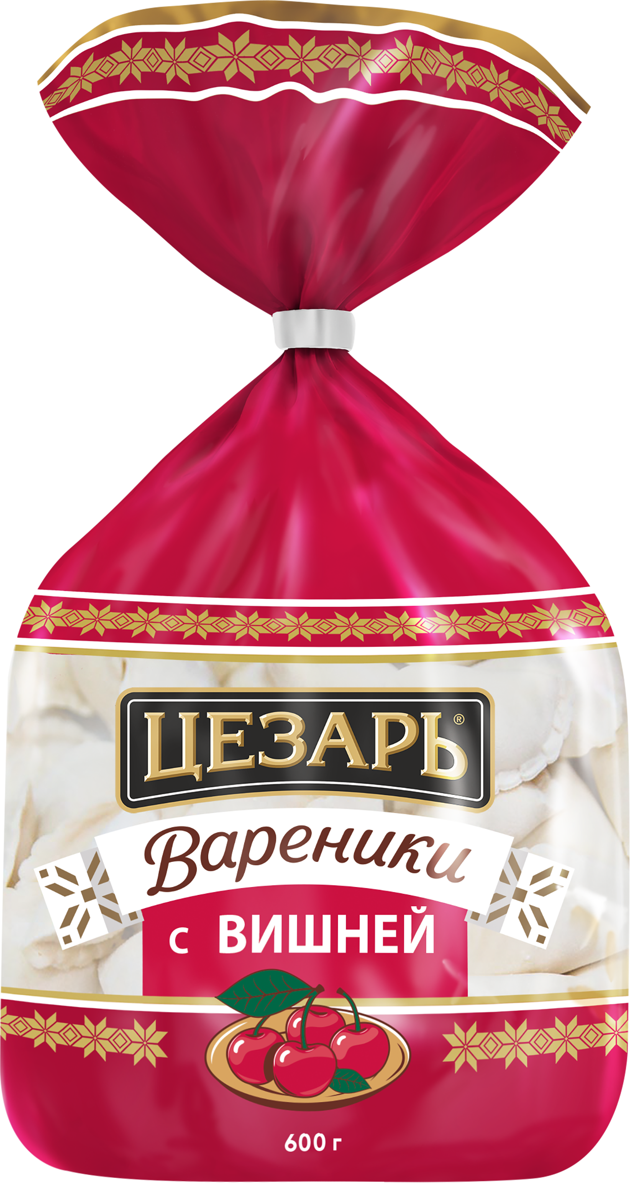 Изображение товара Вареники ЦЕЗАРЬ с вишней 600 г замороженные быстрое приготовление