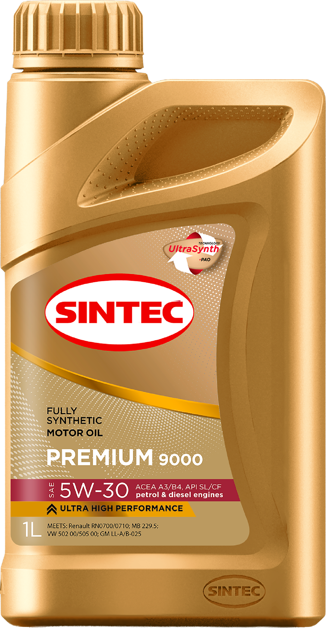 Изображение товара Моторное синтетическое масло SINTEC Premium 9000 5W-30 A3/B4, 1л Изображение товара Моторное синтетическое масло SINTEC Premium 9000 5W-30 A3/B4, 1л