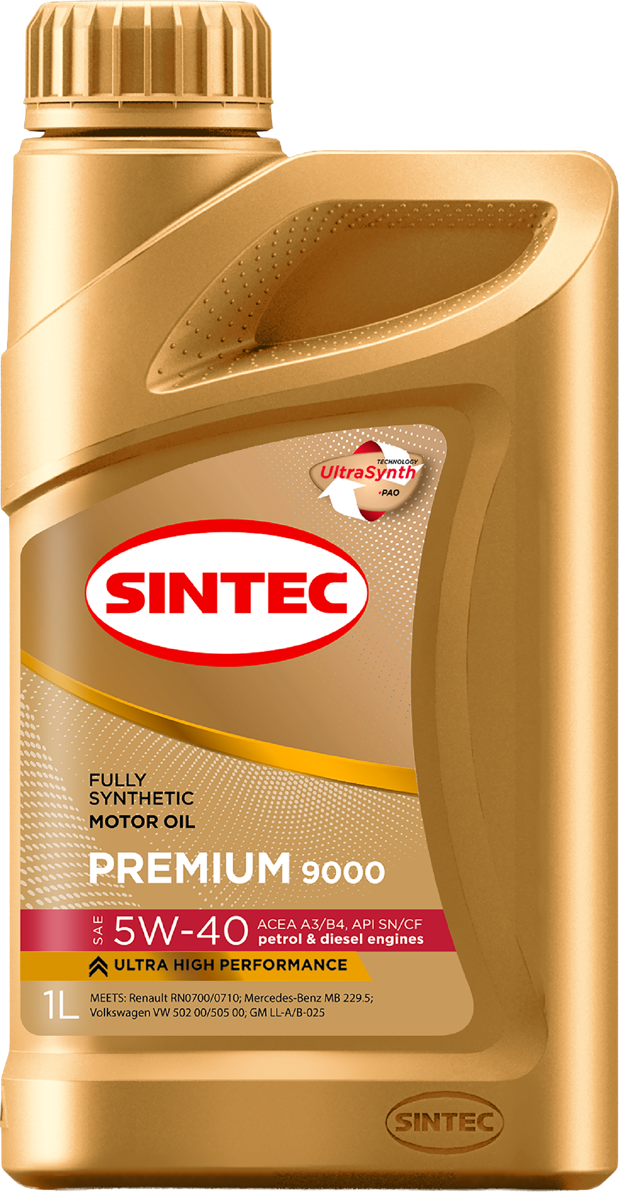 Изображение товара Моторное синтетическое масло SINTEC Premium 9000 5W-40 для современных двигателей
