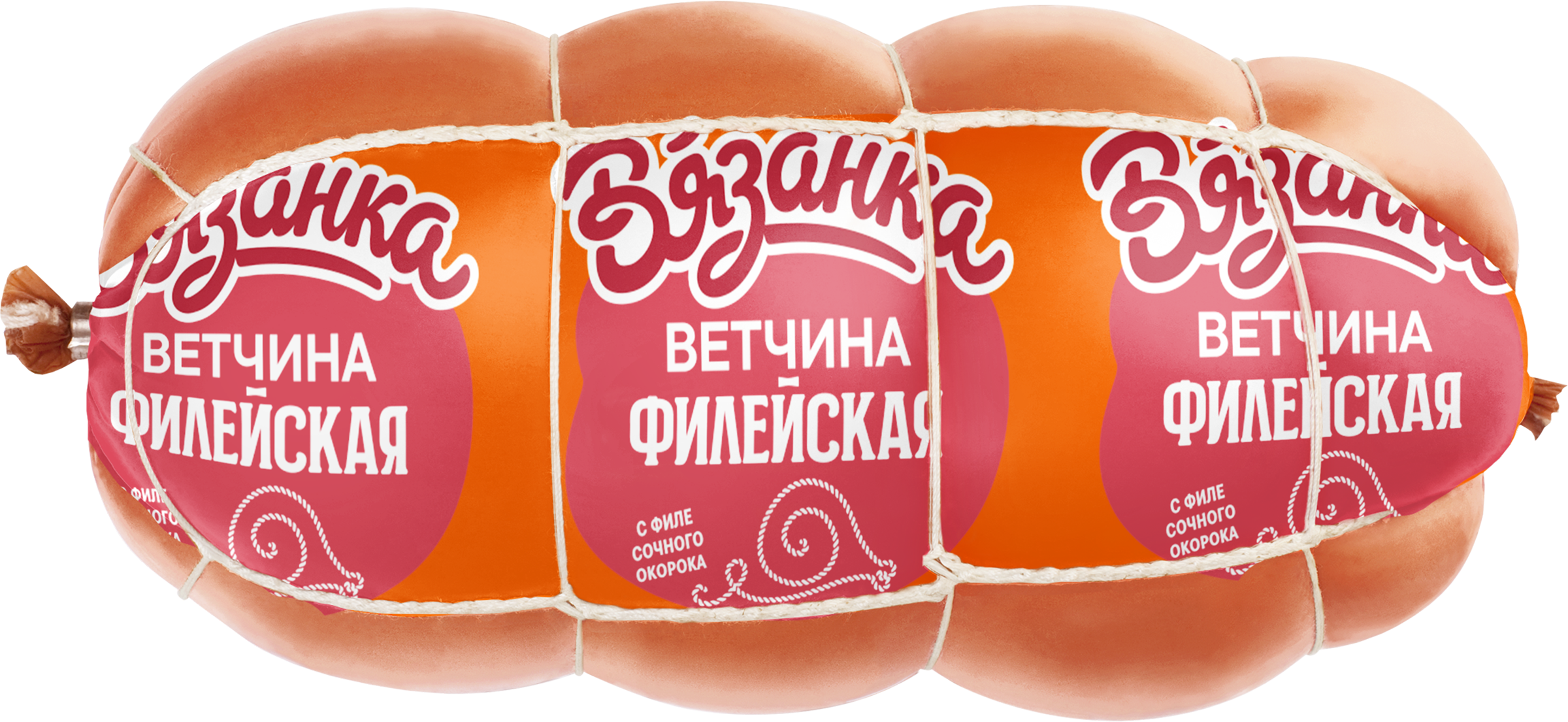 Изображение товара Ветчина ВЯЗАНКА Филейская Столичная, 450г - натуральная и сочная мясная деликатес Изображение товара Ветчина ВЯЗАНКА Филейская Столичная, 450г - натуральная и сочная мясная деликатес