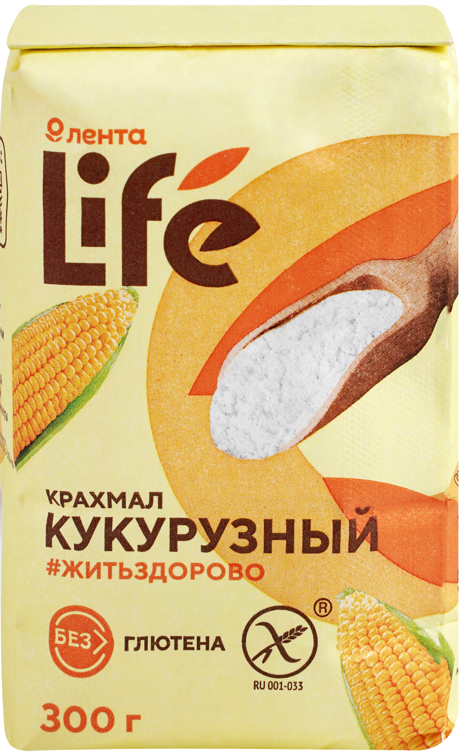 Изображение товара Крахмал кукурузный ЛЕНТА LIFE без глютена, 300г Изображение товара Крахмал кукурузный ЛЕНТА LIFE без глютена, 300г