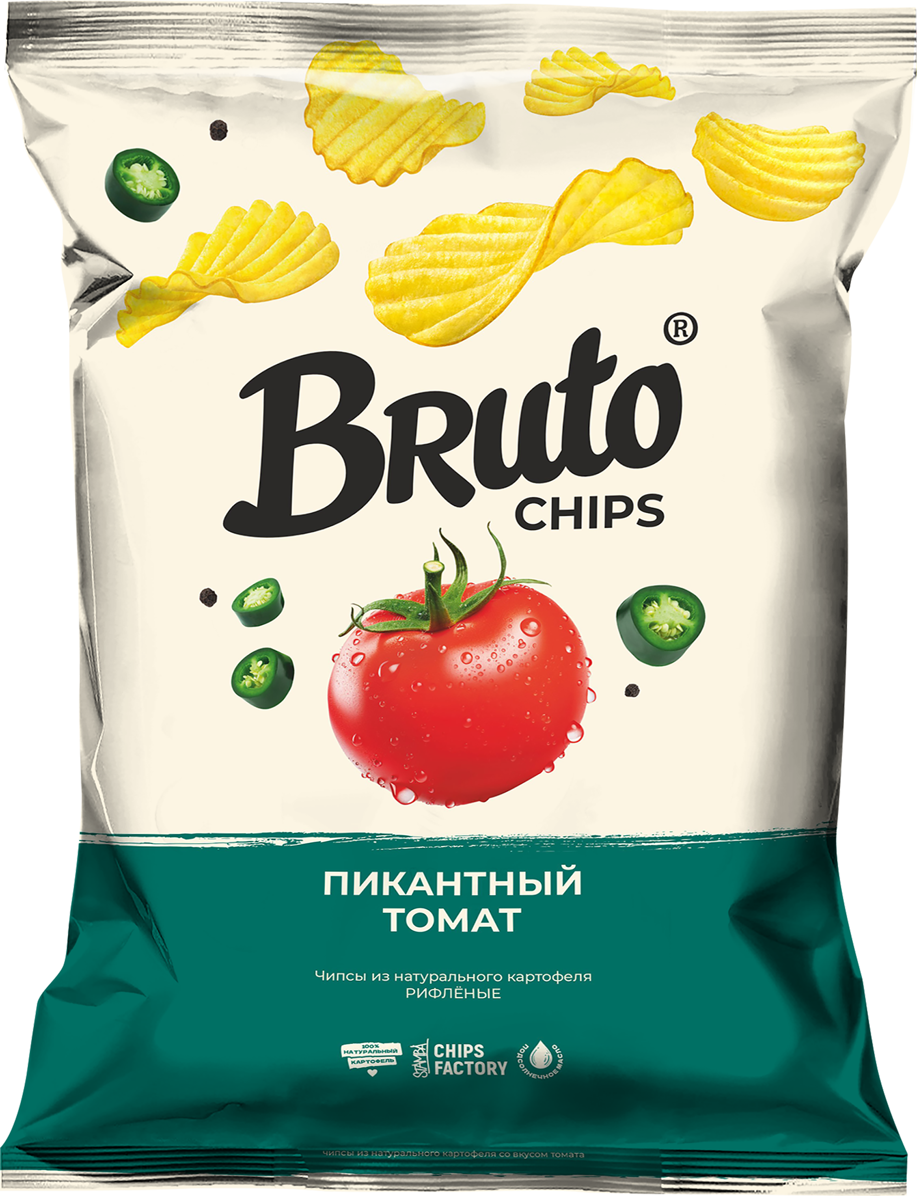 Изображение товара Чипсы картофельные BRUTO со вкусом томата 120г Изображение товара Чипсы картофельные BRUTO со вкусом томата 120г