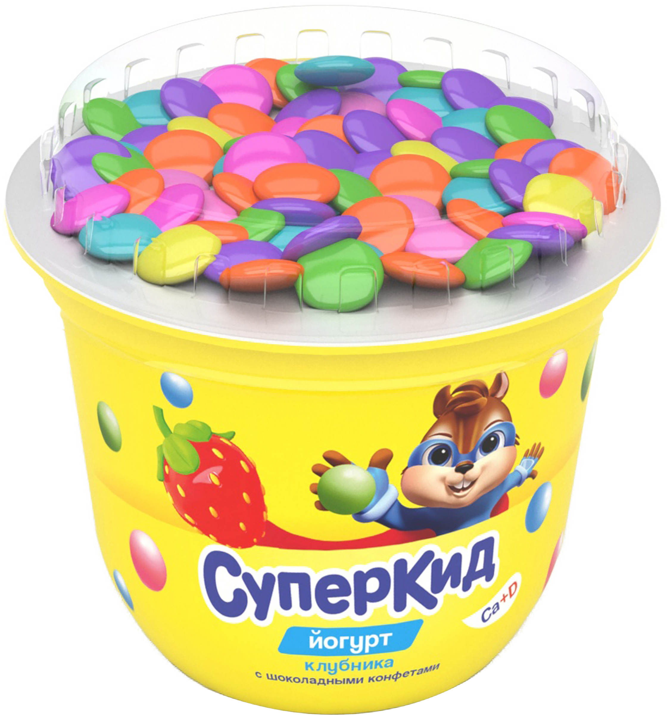 Изображение товара Йогурт САВУШКИН Суперкид Клубника 103г с конфетами для детей Изображение товара Йогурт САВУШКИН Суперкид Клубника 103г с конфетами для детей