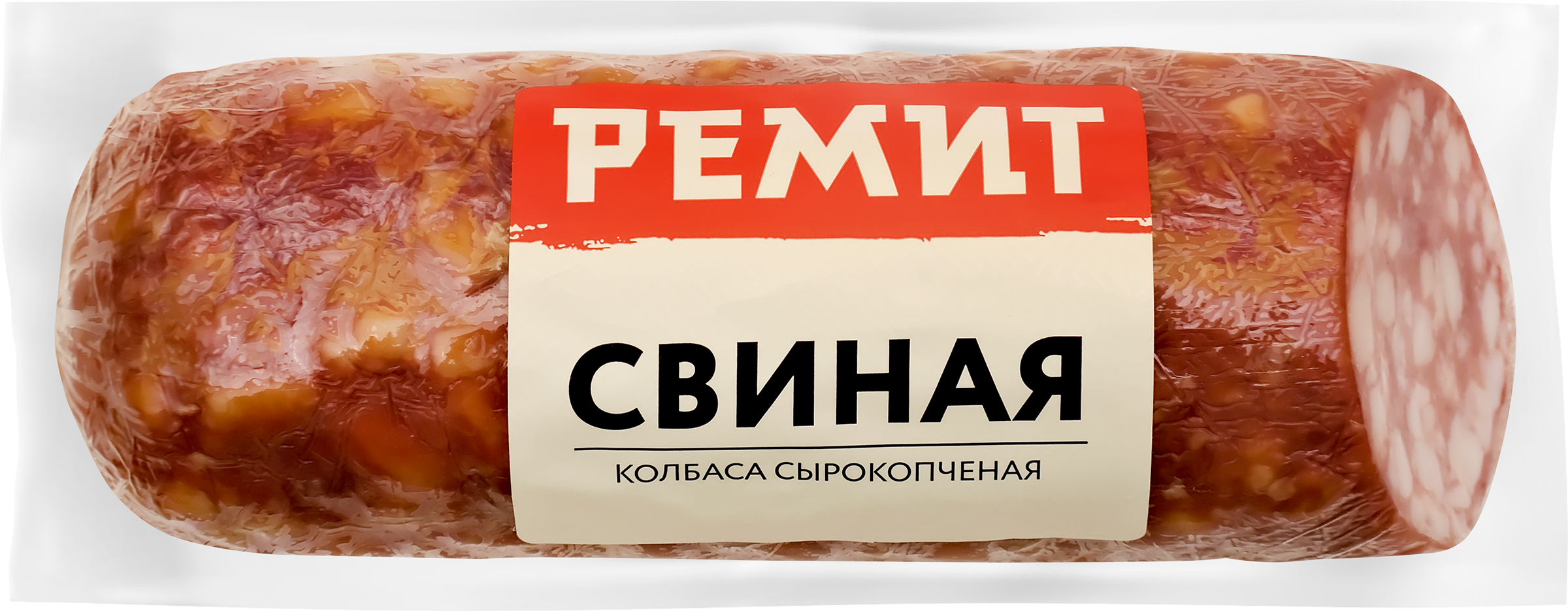 Изображение товара Колбаса сырокопченая РЕМИТ Свиная весовая классическая вкусная Изображение товара Колбаса сырокопченая РЕМИТ Свиная весовая классическая вкусная