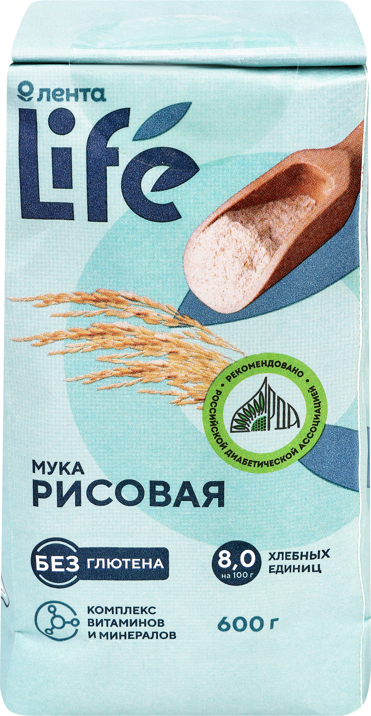 Изображение товара Мука рисовая ЛЕНТА LIFE безглютеновая, 600г