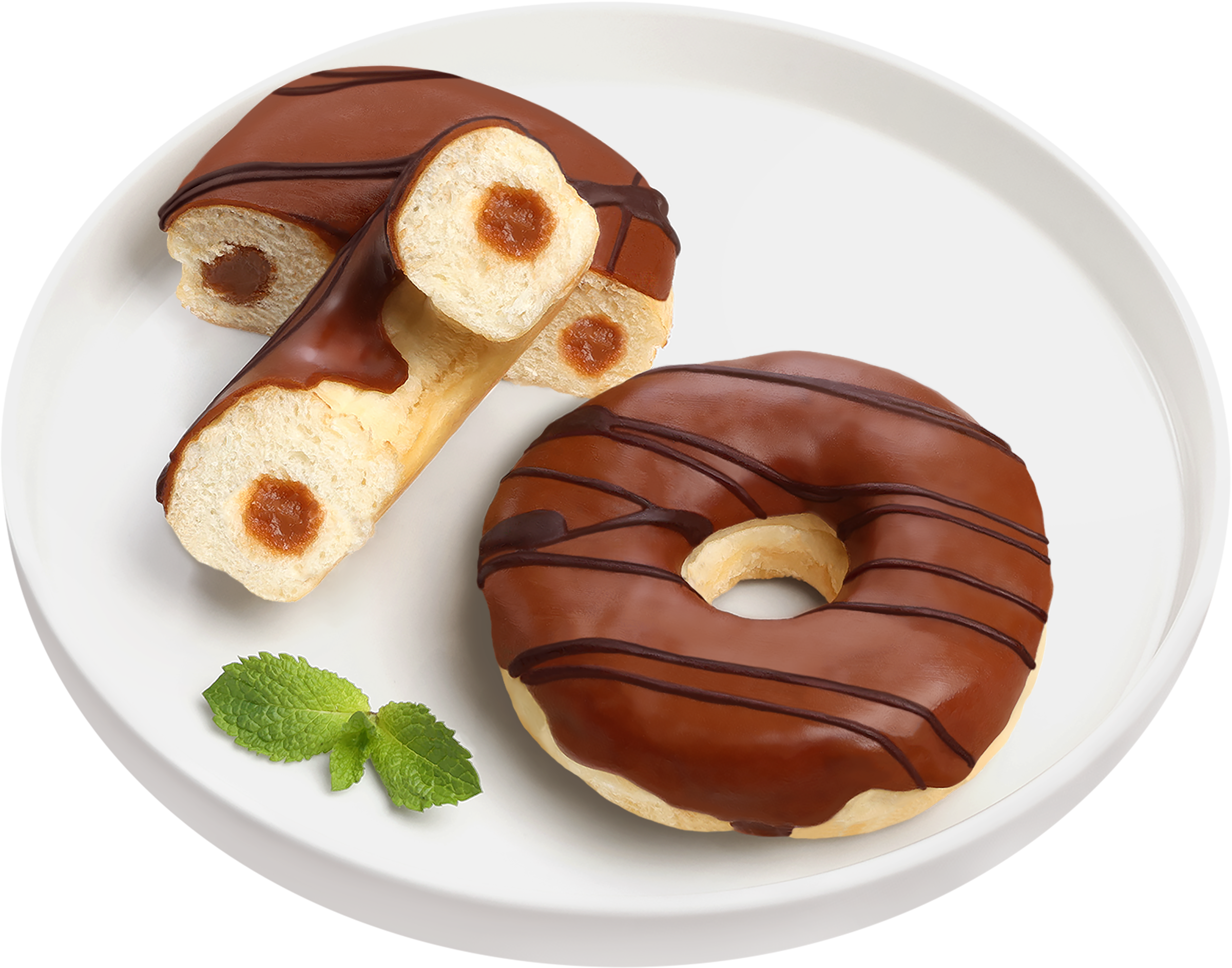 Изображение товара Донат ЛЕНТА FRESH с карамельным кремом, 65 г - сдобный десерт Изображение товара Донат ЛЕНТА FRESH с карамельным кремом, 65 г - сдобный десерт
