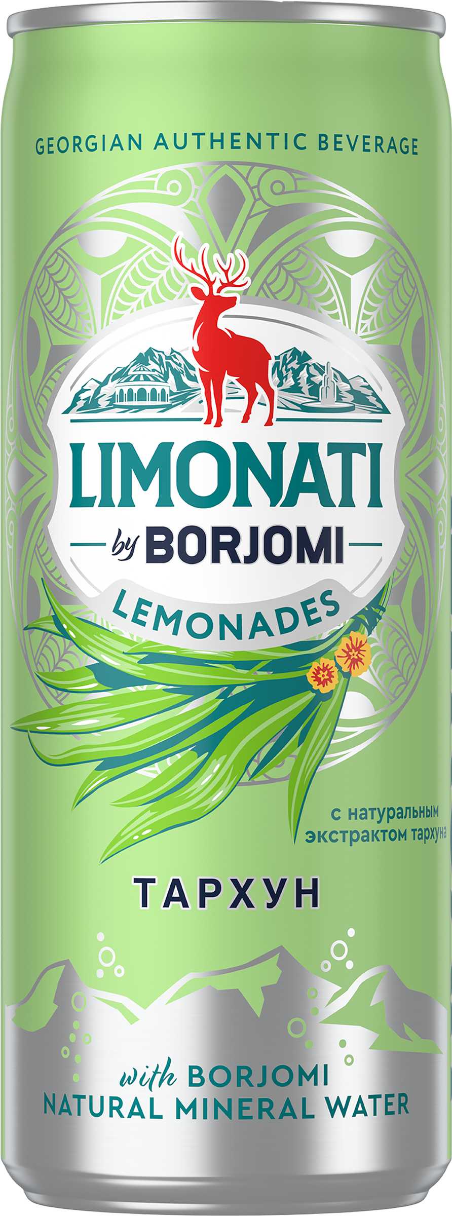Изображение товара Газированный лимонад BORJOMI с вкусом тархуна 0.33л