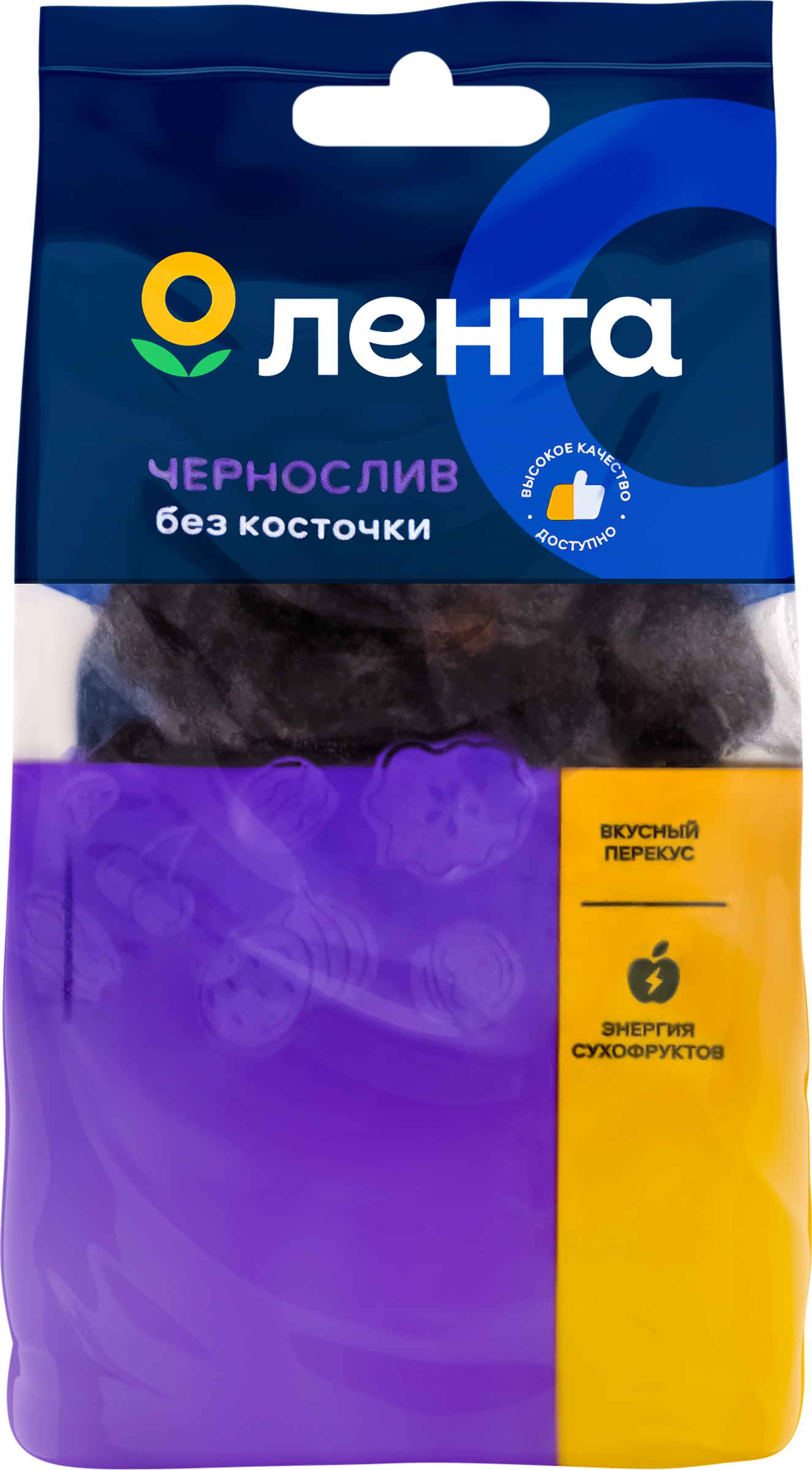 Изображение товара Натуральный чернослив без косточек ЛЕНТА 150г - полезный сухофрукт для всей семьи