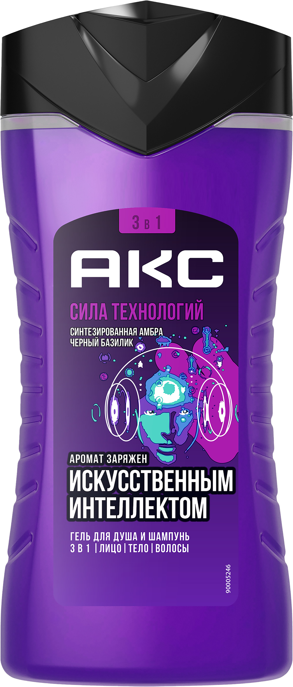 Изображение товара Гель для душа и шампунь мужской АКС 3в1 Сила технологий 250мл