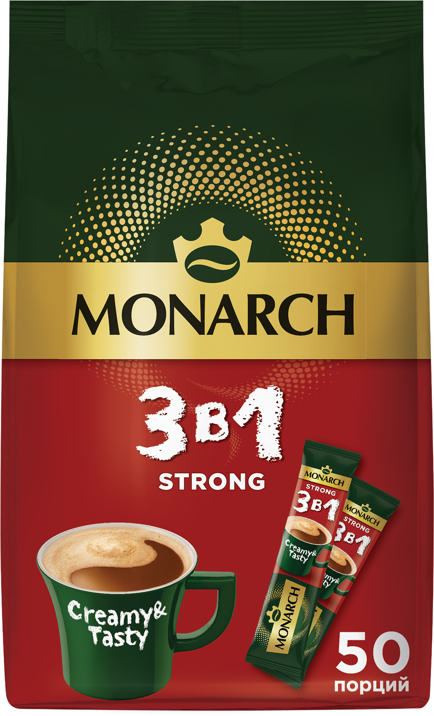Изображение товара Кофейный растворимый напиток MONARCH Strong 3в1 650г