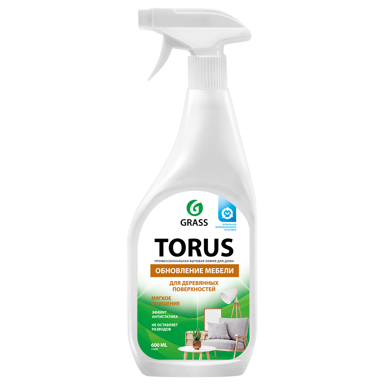 Изображение товара Очиститель полироль для мебели GRASS Torus, 600мл Изображение товара Очиститель полироль для мебели GRASS Torus, 600мл