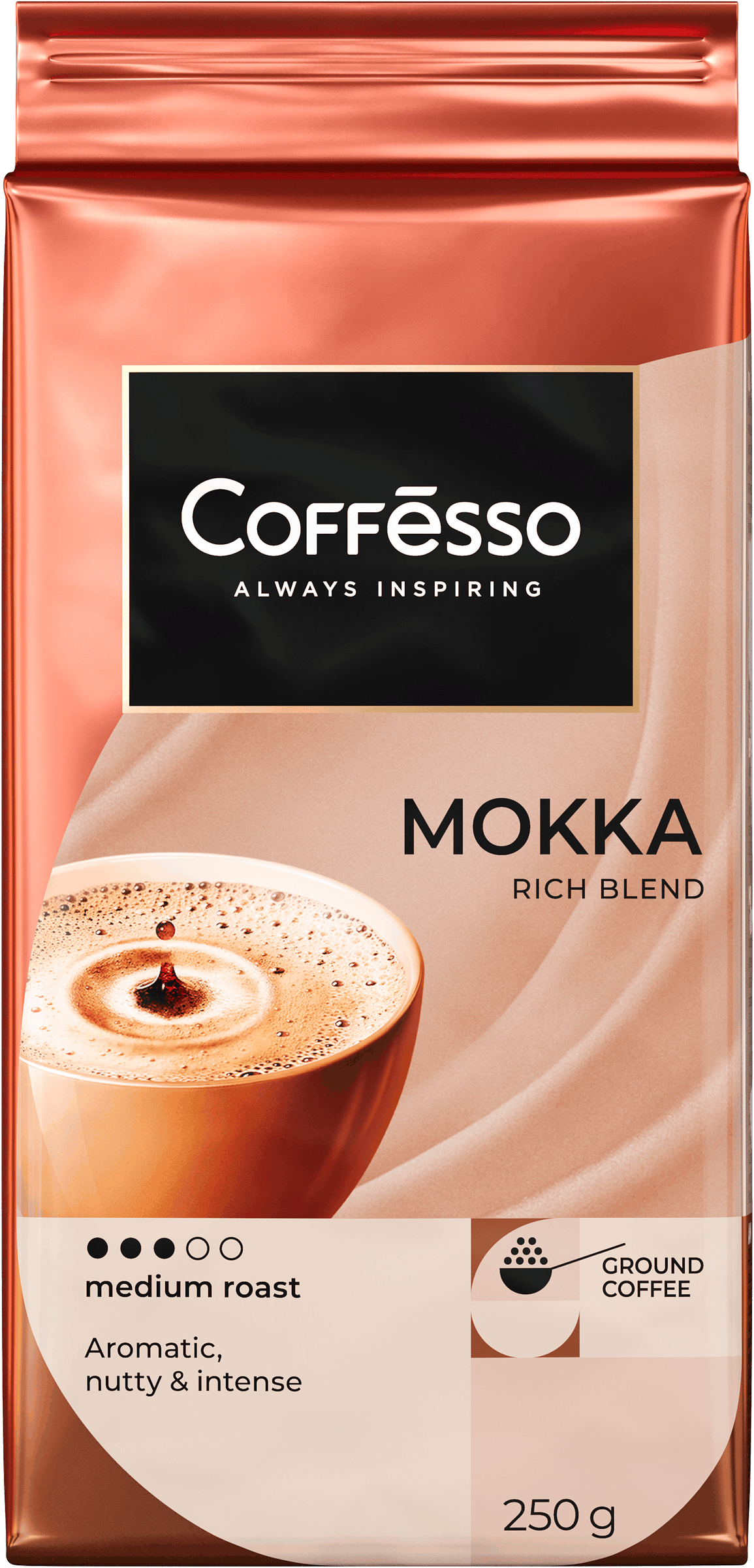 Изображение товара Кофе молотый COFFESSO Mokka 250 г насыщенный ароматный кофе Изображение товара Кофе молотый COFFESSO Mokka 250 г насыщенный ароматный кофе