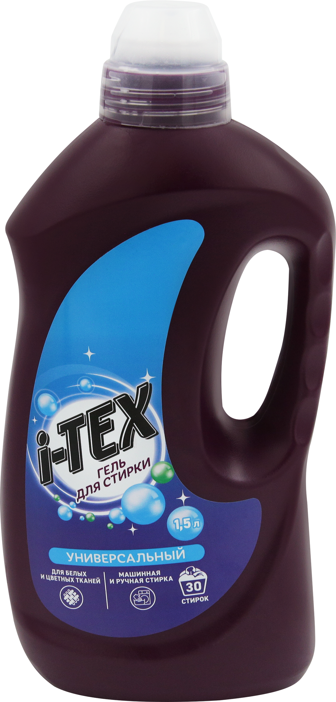 Изображение товара Гель для стирки i-TEX универсальный, 1,5л - Эффективное средство для любого типа тканей