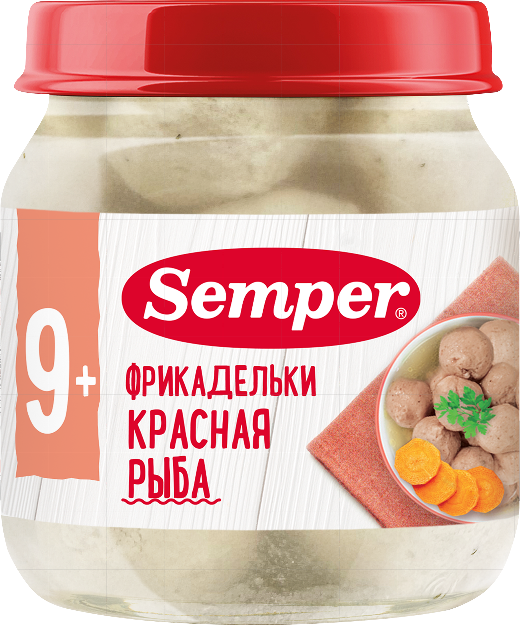 Изображение товара Фрикадельки рыбные SEMPER Красная рыба для детей, с 9 месяцев, 100 г Изображение товара Фрикадельки рыбные SEMPER Красная рыба для детей, с 9 месяцев, 100 г