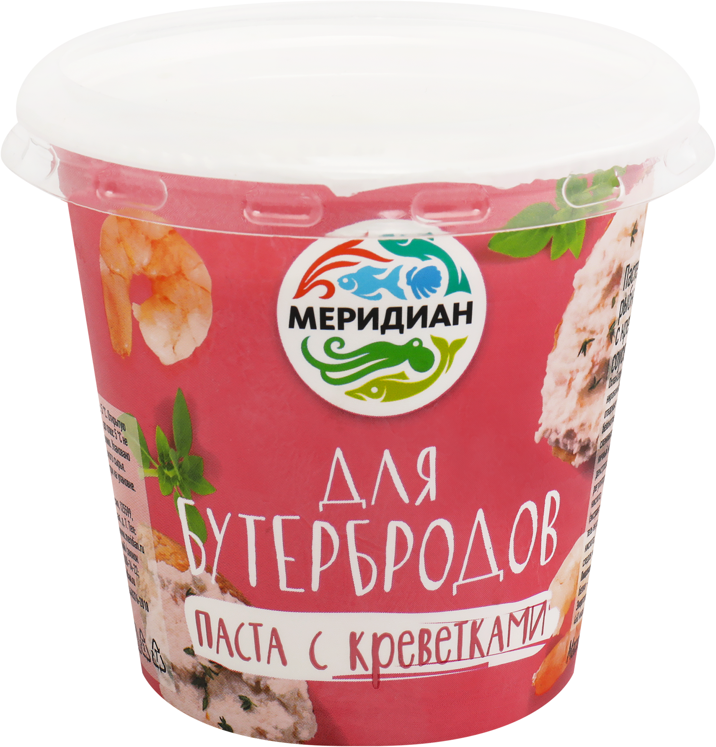 Изображение товара Паста для бутербродов МЕРИДИАН с креветками в сливочном соусе 140г Изображение товара Паста для бутербродов МЕРИДИАН с креветками в сливочном соусе 140г