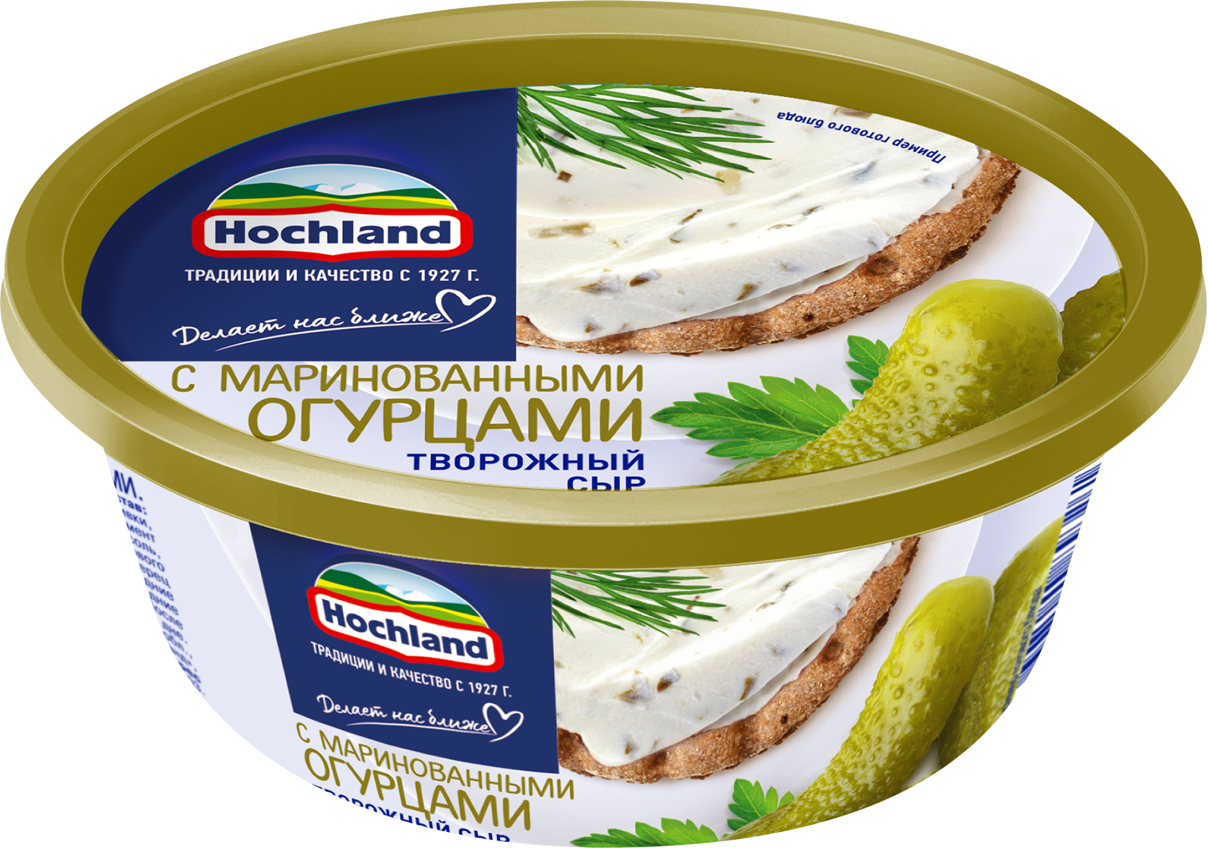 Изображение товара Творожный сыр HOCHLAND с маринованными огурцами 60% 140г