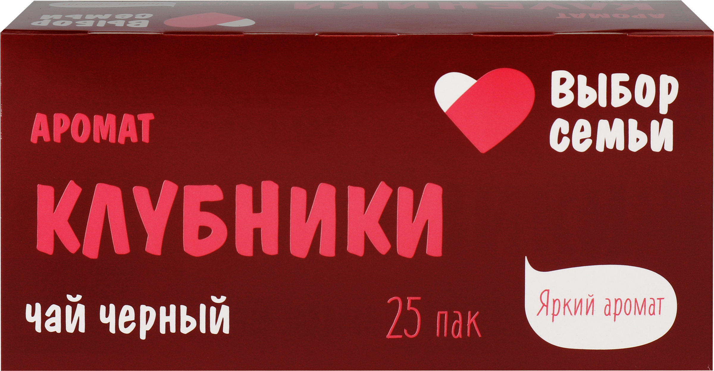 Изображение товара Чай черный ВЫБОР СЕМЬИ с ароматом клубники, 25пак Изображение товара Чай черный ВЫБОР СЕМЬИ с ароматом клубники, 25пак