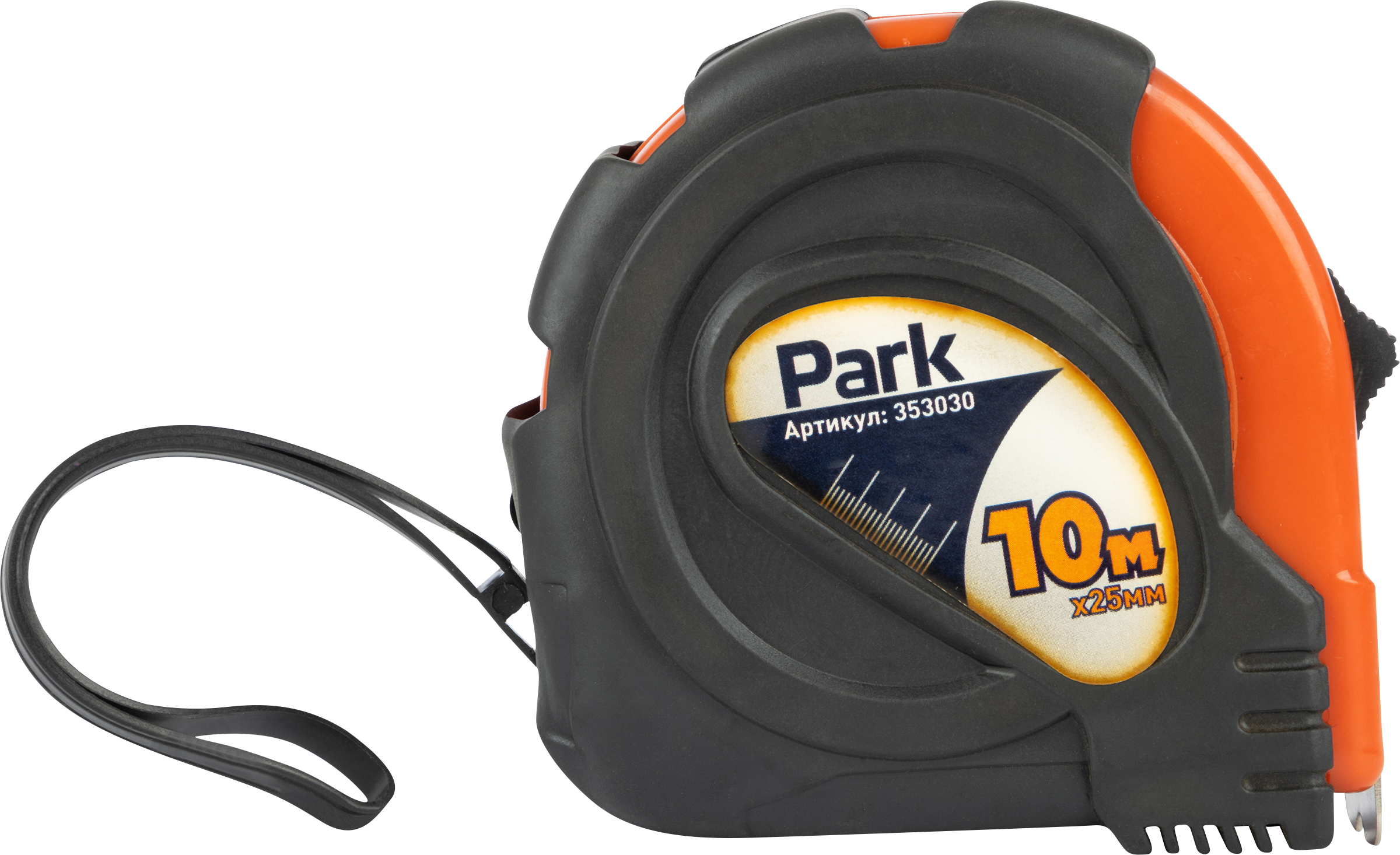 Изображение товара Рулетка PARK TM30-10025 10мx25мм с фиксатором прорезин комфортная Изображение товара Рулетка PARK TM30-10025 10мx25мм с фиксатором прорезин комфортная