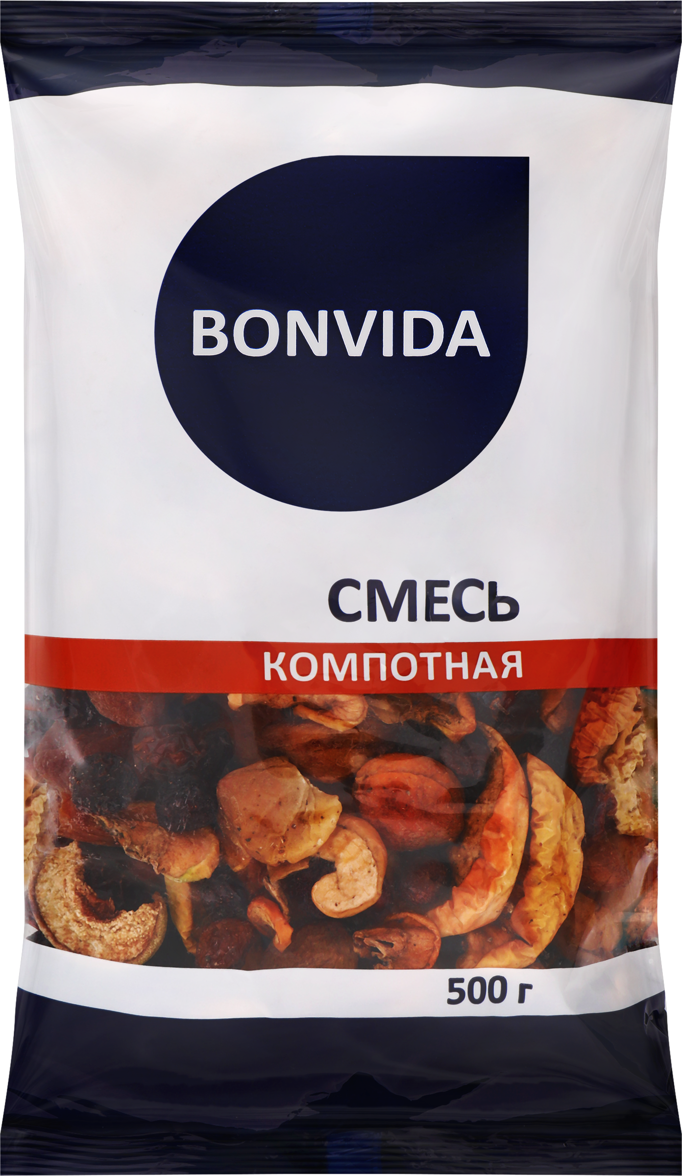 Изображение товара Смесь компотная BONVIDA 500г из сухофруктов для приготовления напитка натуральная