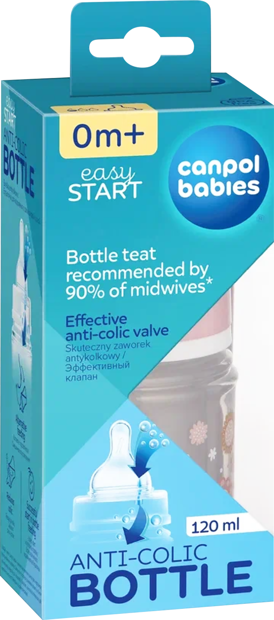 Изображение товара Бутылочка для кормления CANPOL BABIES EasyStart 120мл, антиколиковая с широким горлышком, с 0 месяцев, в ассортименте, Арт. 35/216_blu, 35/216_pin Изображение товара Бутылочка для кормления CANPOL BABIES EasyStart 120мл, антиколиковая с широким горлышком, с 0 месяцев, в ассортименте, Арт. 35/216_blu, 35/216_pin