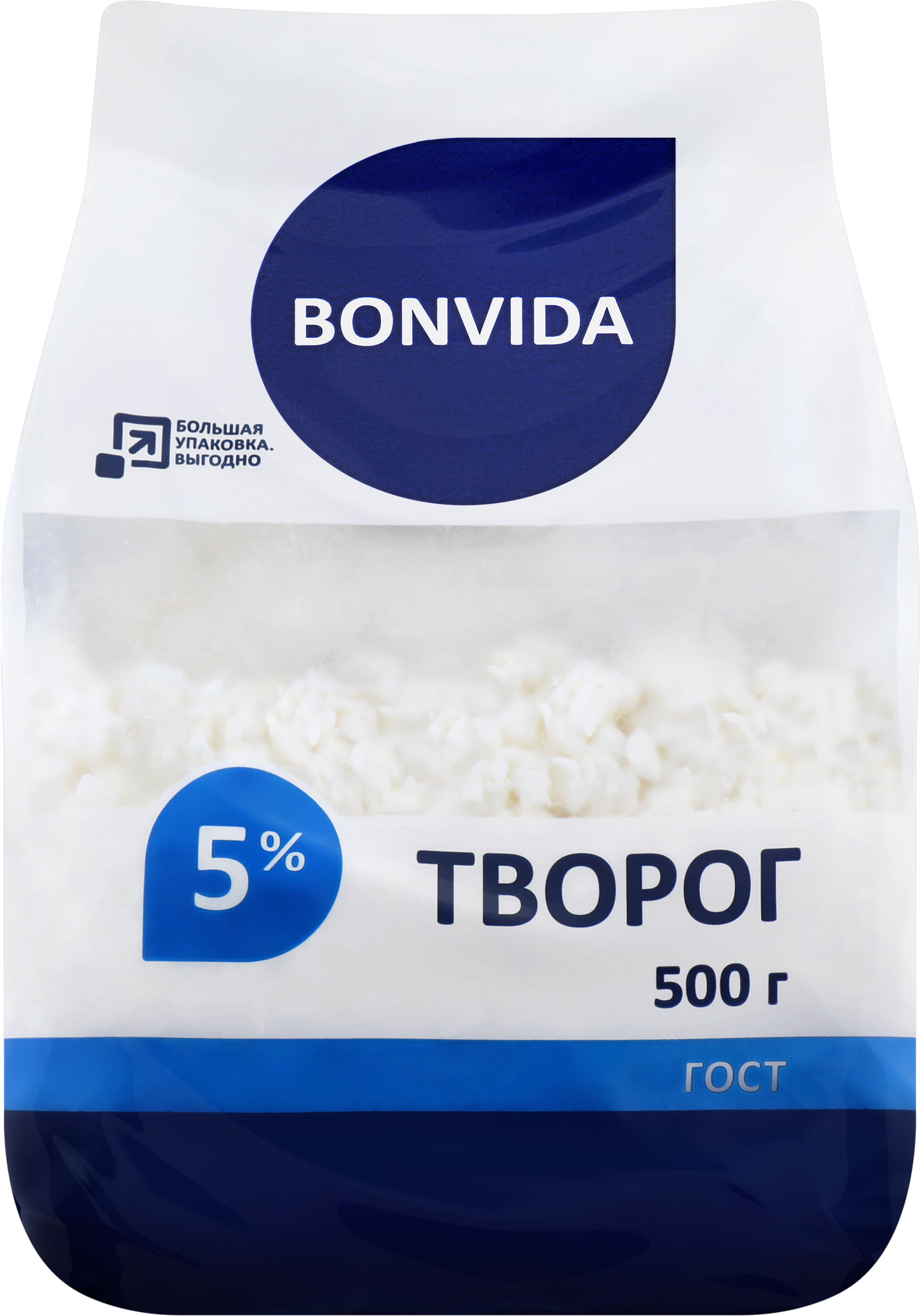 Изображение товара Творог рассыпчатый BONVIDA 5%, без змж, 500г Изображение товара Творог рассыпчатый BONVIDA 5%, без змж, 500г