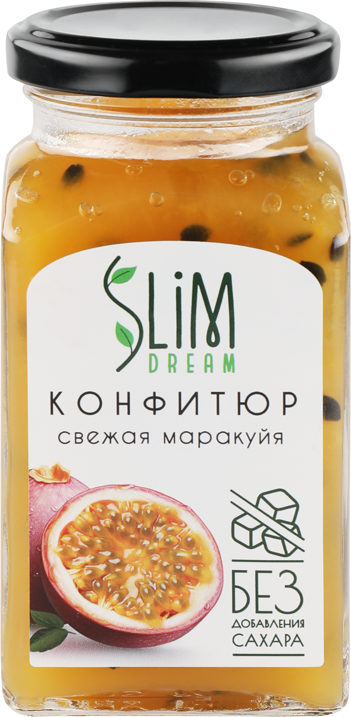 Изображение товара Конфитюр SLIMDREAM Свежая маракуйя без сахара 300г натуральный продукт Изображение товара Конфитюр SLIMDREAM Свежая маракуйя без сахара 300г натуральный продукт