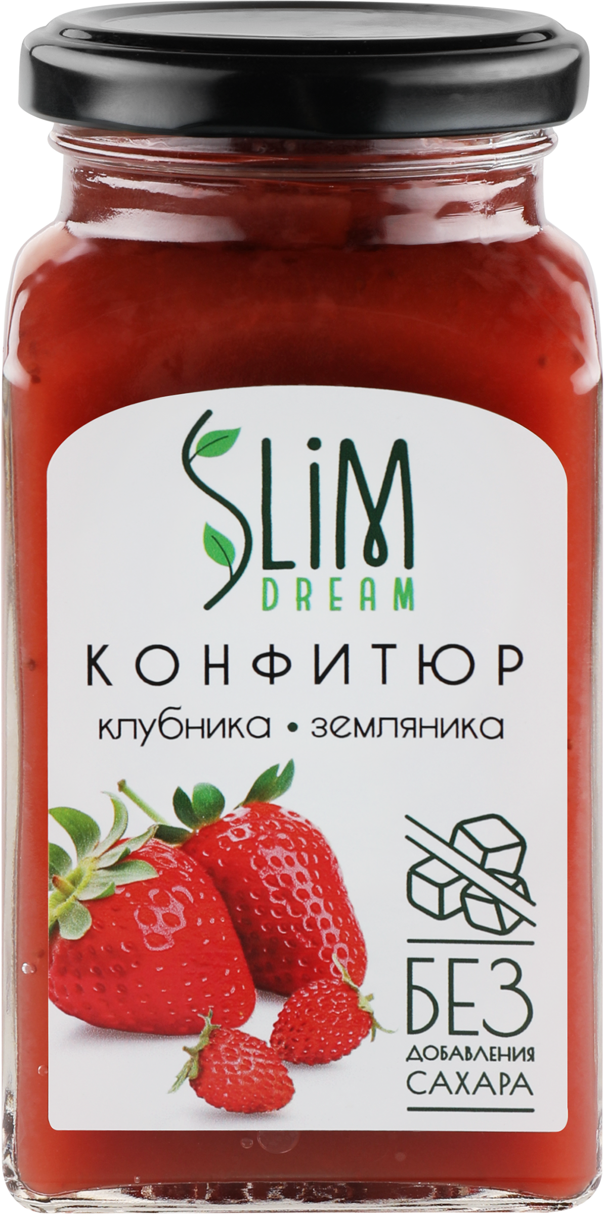 Изображение товара Конфитюр SLIMDREAM Клубника-земляника без сахара 300г Изображение товара Конфитюр SLIMDREAM Клубника-земляника без сахара 300г