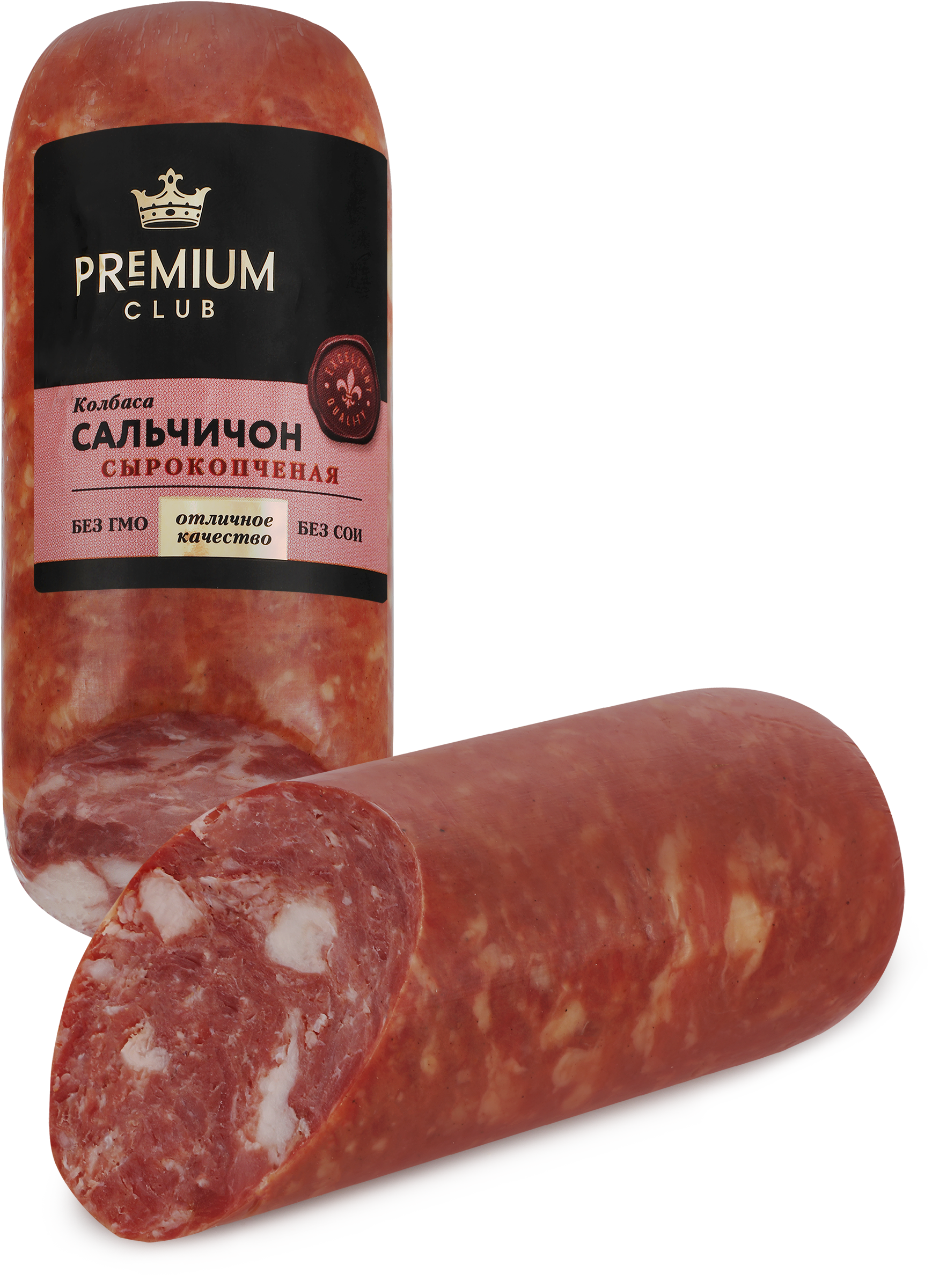 Изображение товара Колбаса сырокопченая PREMIUM CLUB Сальчичон 300 г с насыщенным вкусом