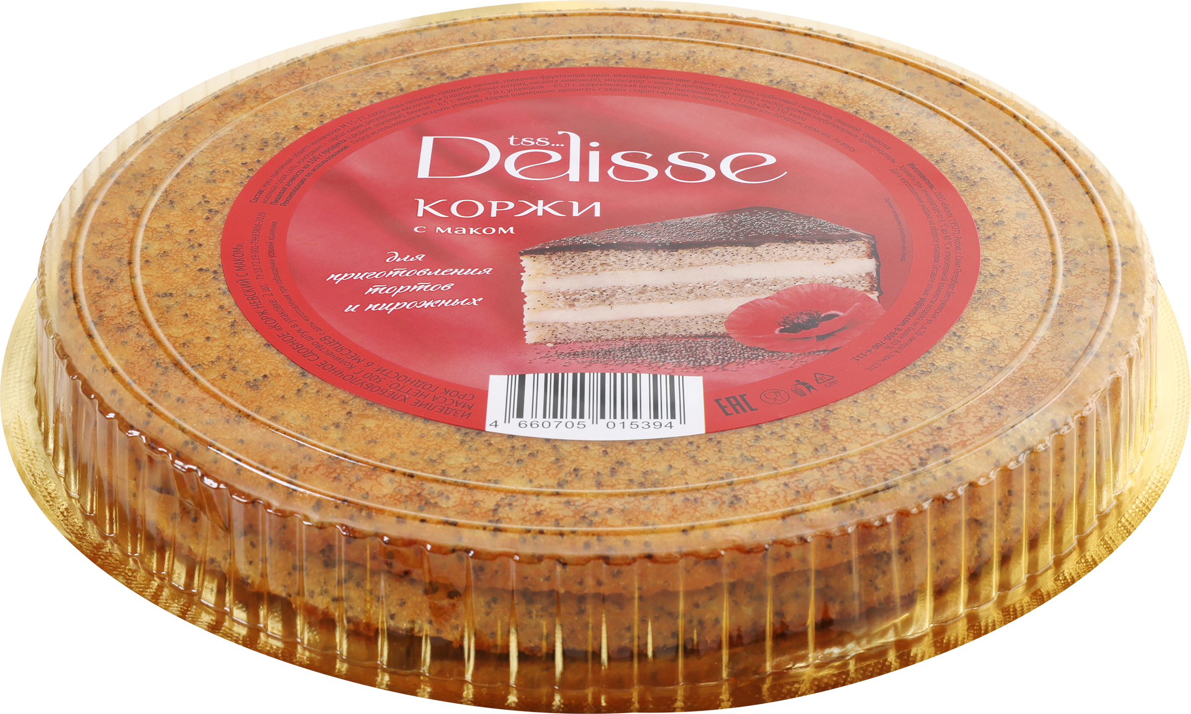 Изображение товара Коржи DELISSE с маком, 300г