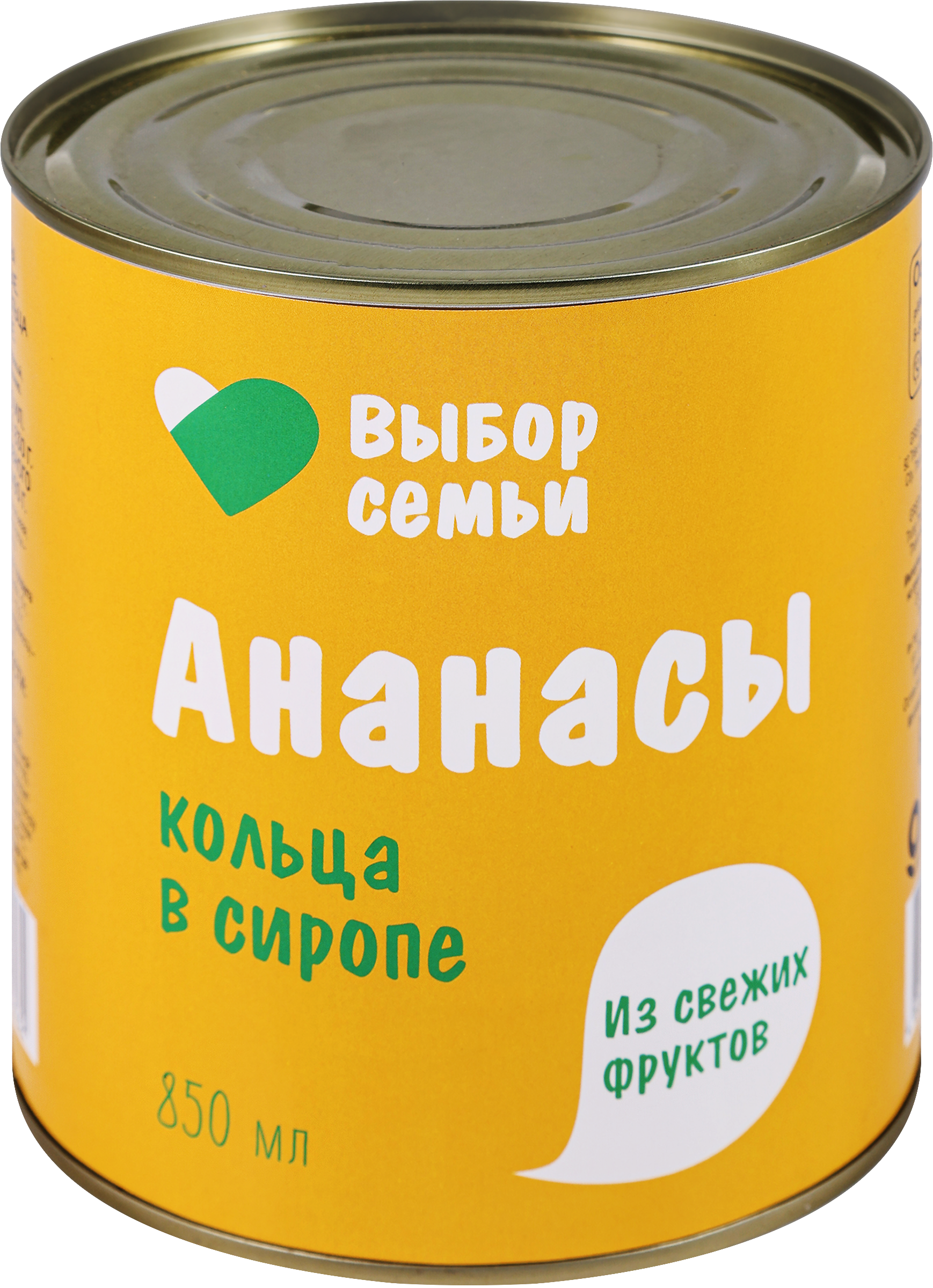 Изображение товара Ананасы ВЫБОР СЕМЬИ кольца в сиропе 830г Изображение товара Ананасы ВЫБОР СЕМЬИ кольца в сиропе 830г