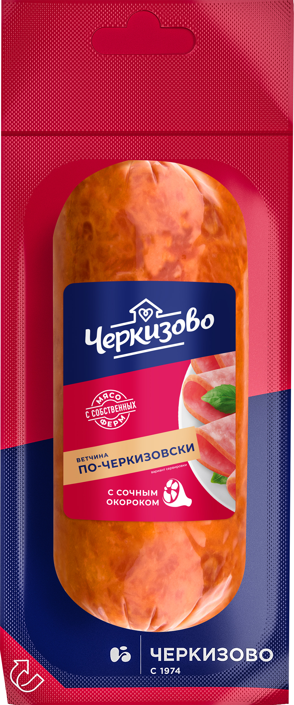 Изображение товара Ветчина ЧЕРКИЗОВО По-Черкизовски 400 г батон вареная из свинины