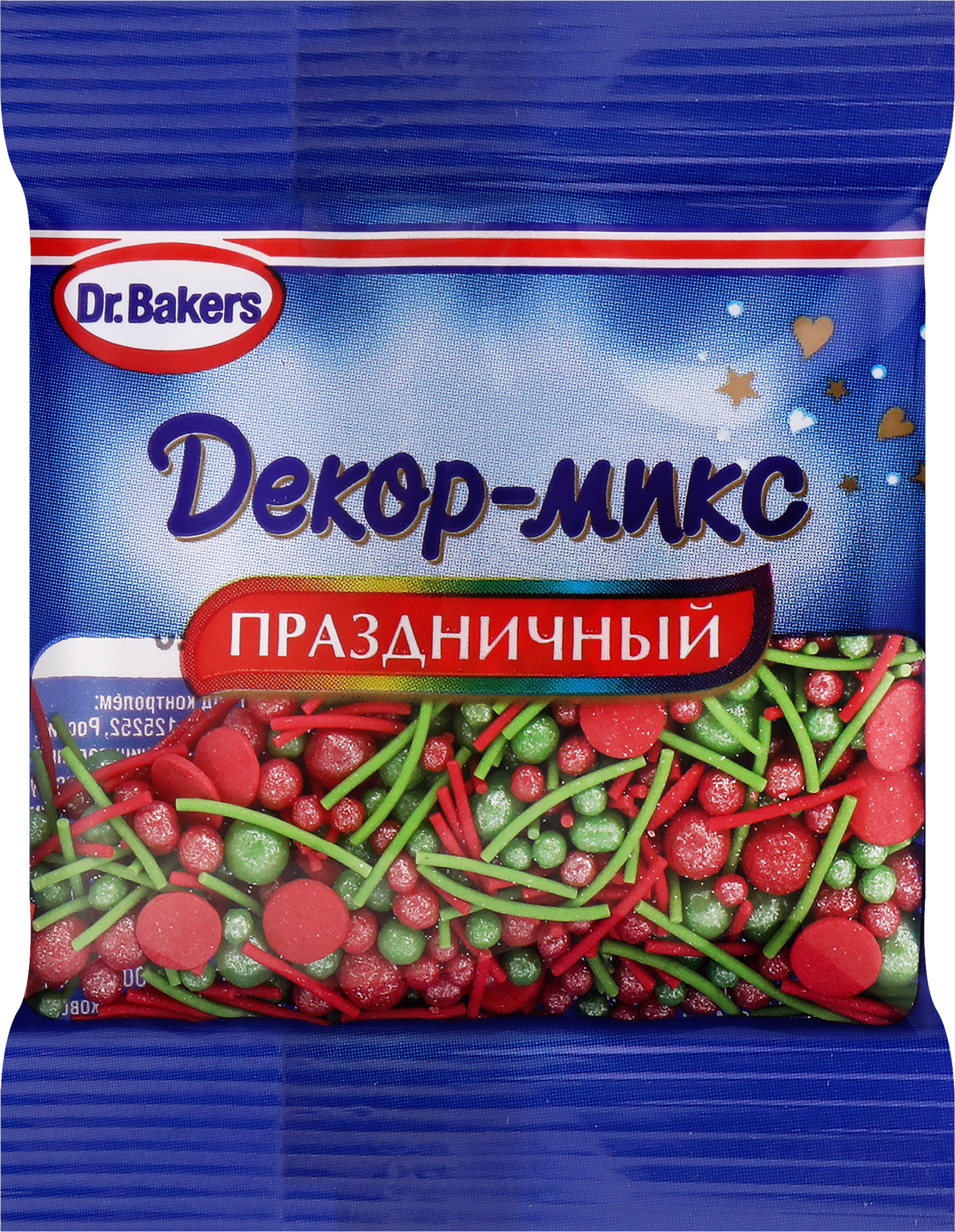 Изображение товара Посыпка кондитерская DR.BAKERS Декор-микс Праздничный 10г Изображение товара Посыпка кондитерская DR.BAKERS Декор-микс Праздничный 10г