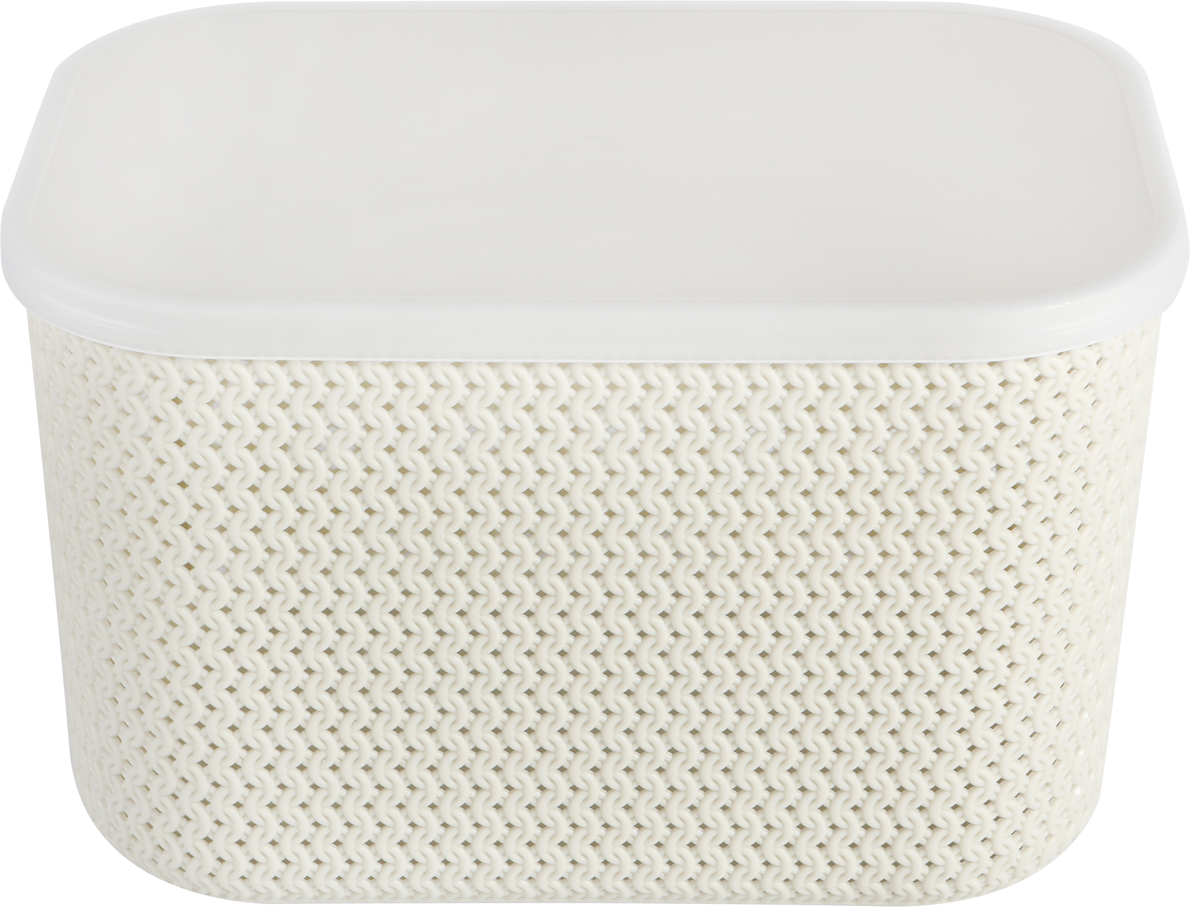 Изображение товара Корзина для хранения HOMECLUB Knit 25,5х18х16см с крышкой из пластика Изображение товара Корзина для хранения HOMECLUB Knit 25,5х18х16см с крышкой из пластика