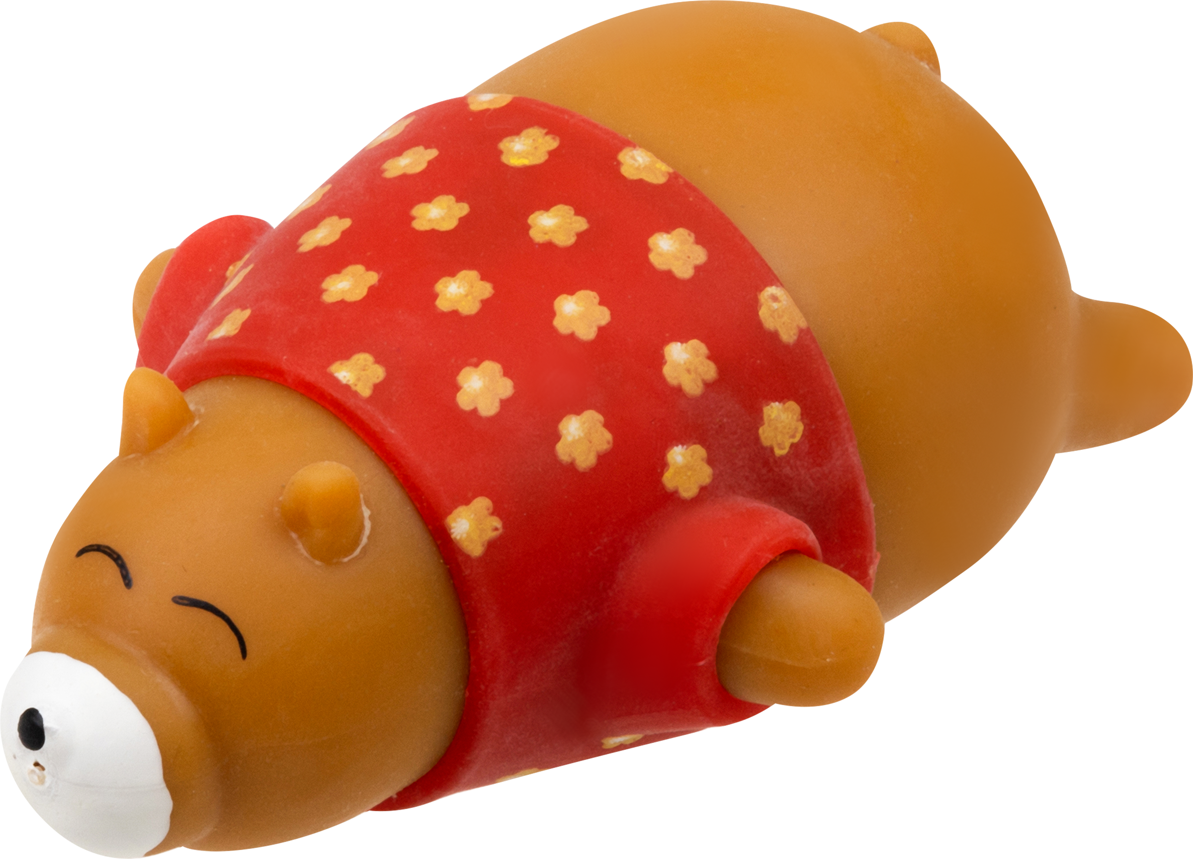 Изображение товара Игрушка-антистресс 1TOY Мишка в рубашке, растягивающая и мятающаяся, размер 11х6х5см