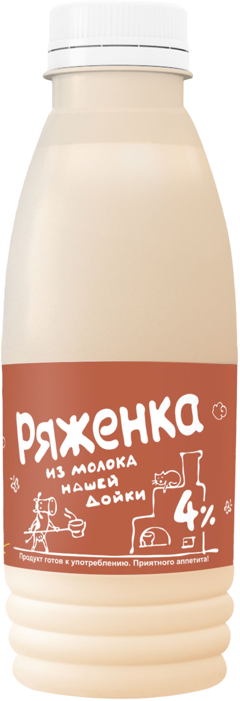 Изображение товара Ряженка из молока Нашей Дойки 4% 430г натуральный продукт Изображение товара Ряженка из молока Нашей Дойки 4% 430г натуральный продукт