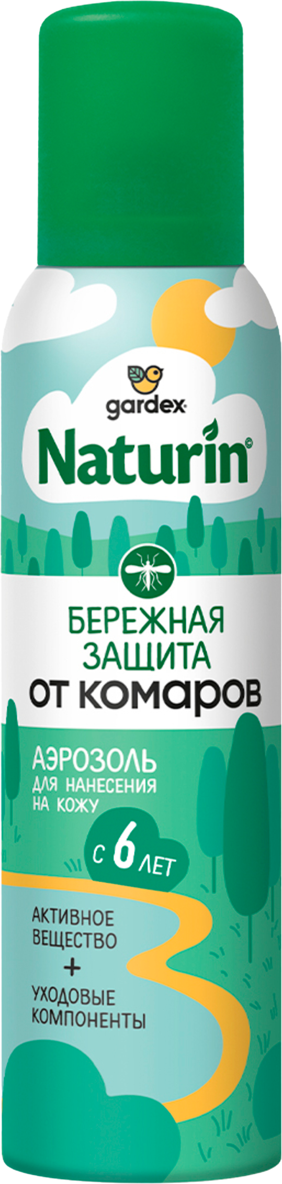 Изображение товара Аэрозоль от комаров GARDEX Naturin Бережная защита, 150мл